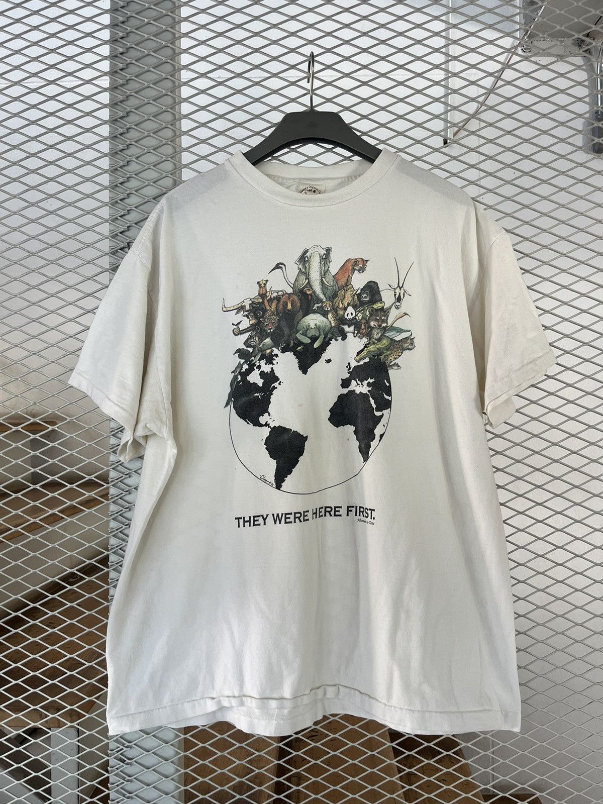 Vintage Vintage THEY WERE HERE FIRST artwork design by Human-i-Tees Size US XXL / EU 58 / 5 - 2 Thumbnail