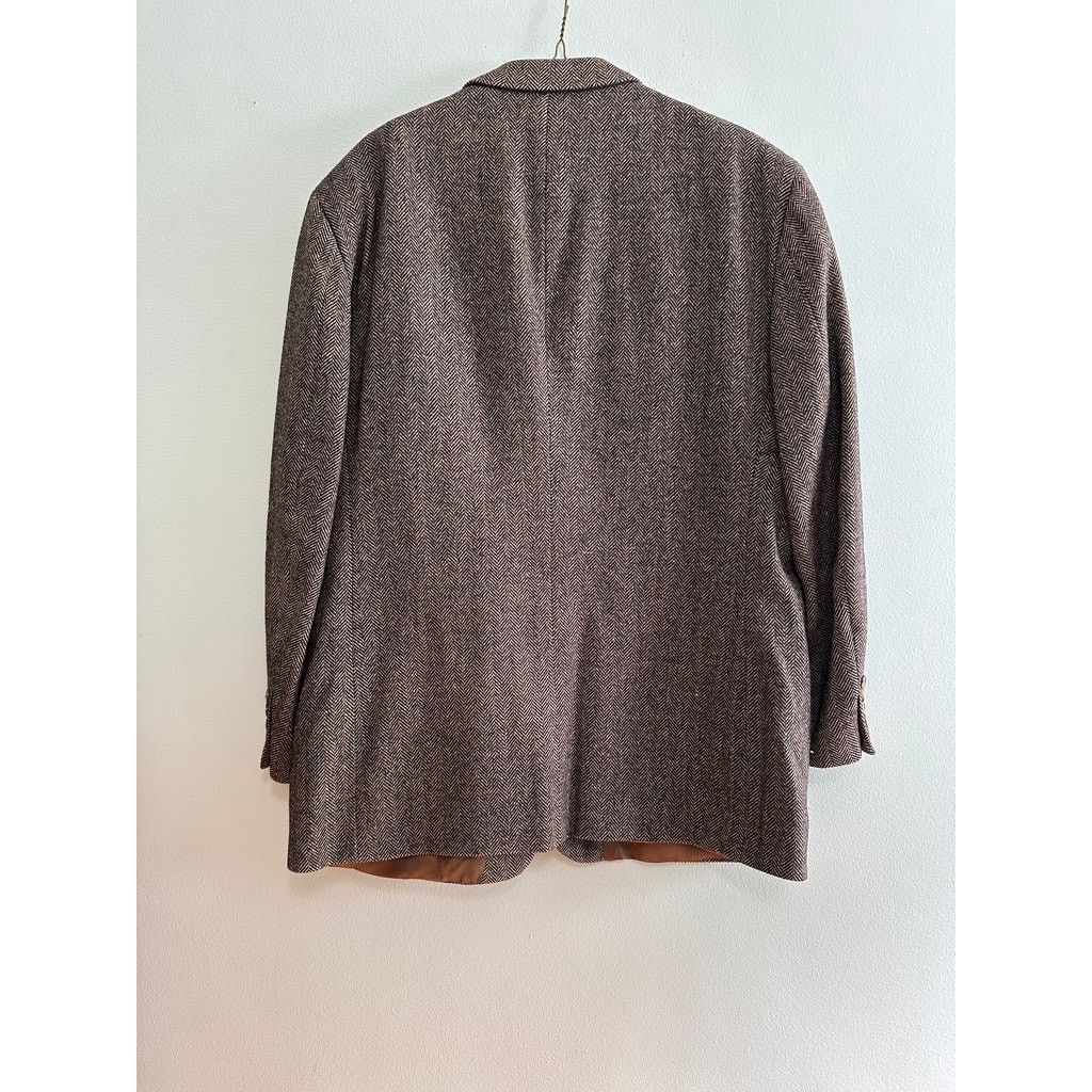 Bloomingdale's Bloomingdale's Peterborough Row black chevron wool blazer Size 46R - 3 Thumbnail