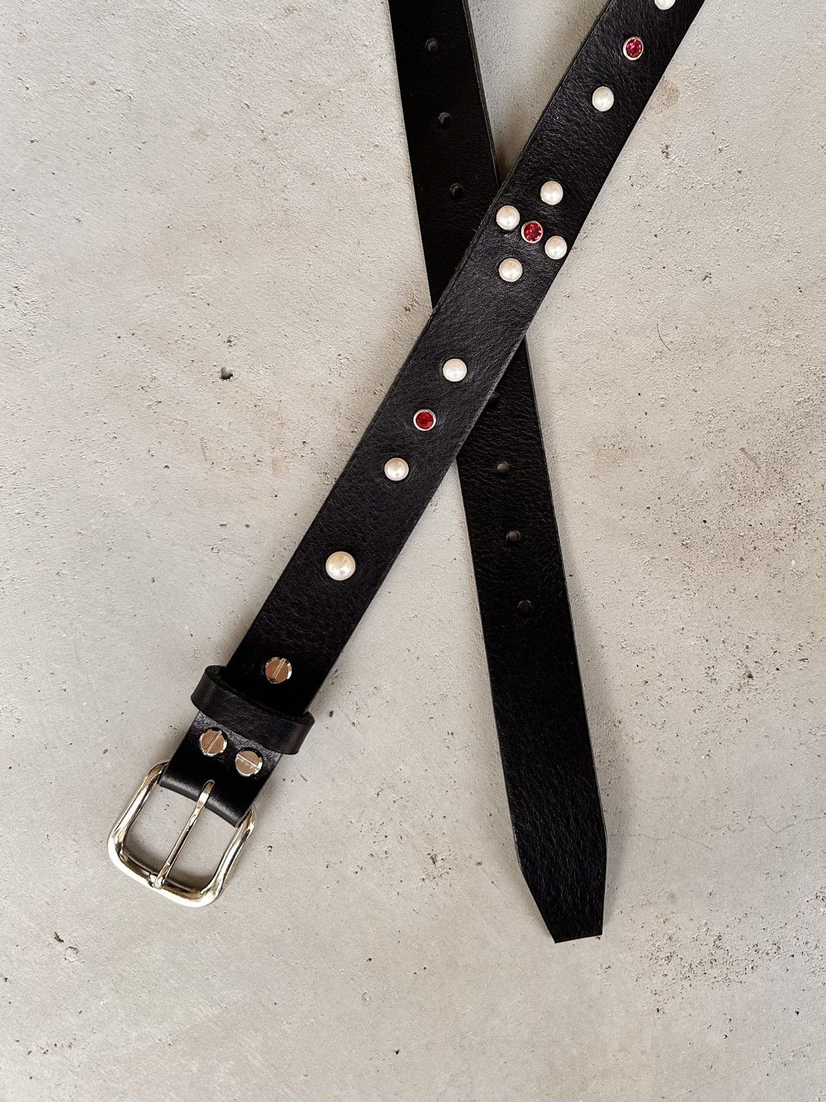Kapital Full Grain Leather studded belt 1/1s Size ONE SIZE - 5 Thumbnail