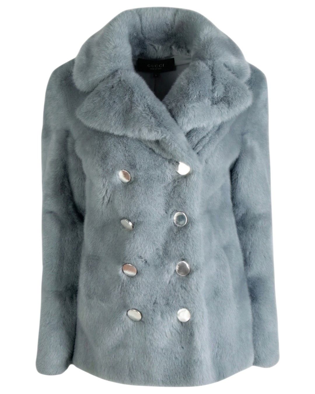 Gucci F/W 2004 BLEACHED MINK FUR DOUBLE BREASTED COAT BY TOM FORD Size M / US 6-8 / IT 42-44 - 1 Thumbnail