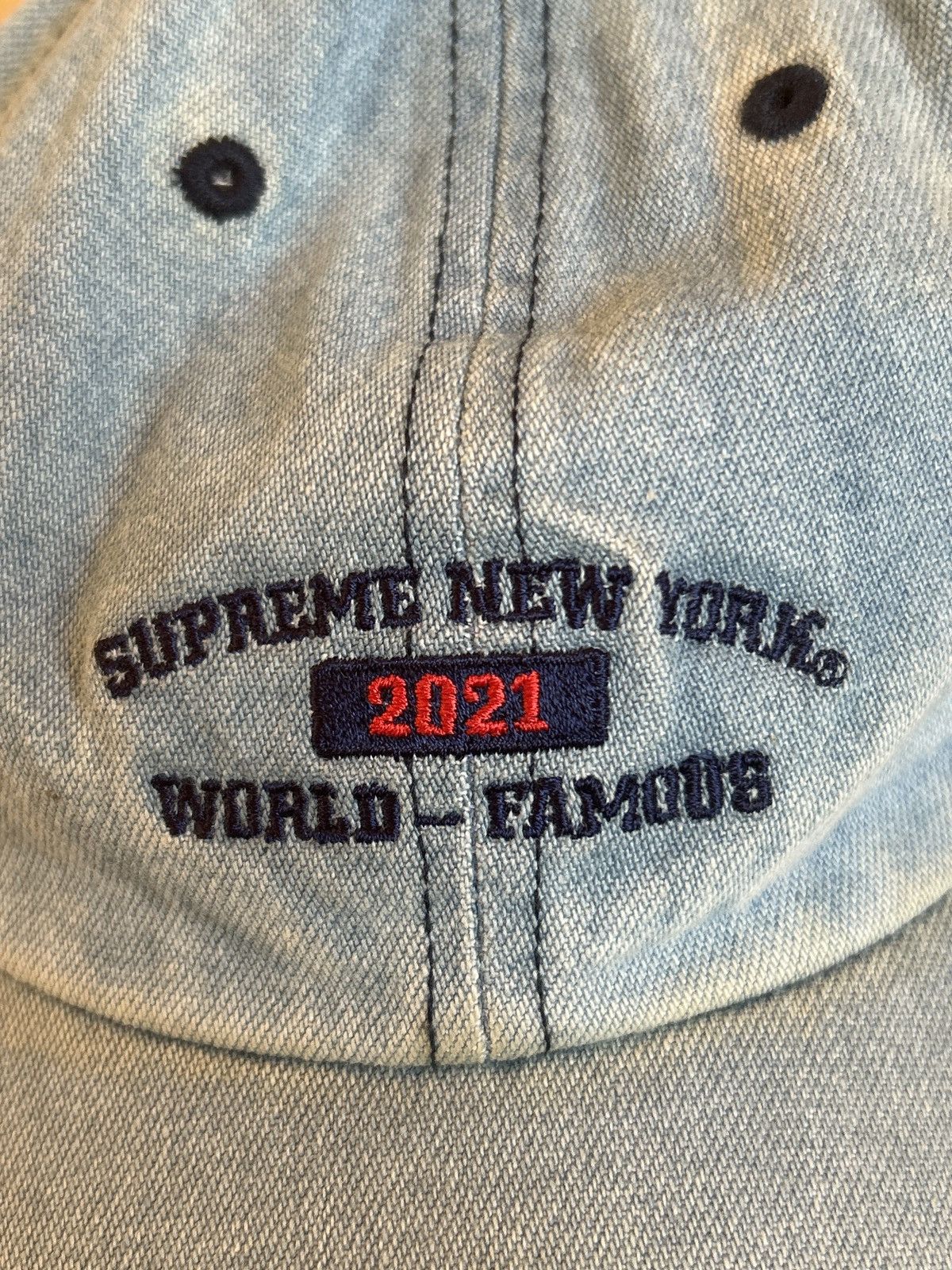 Supreme Supreme Denim 6-Panel World Famous Size ONE SIZE - 2 Thumbnail