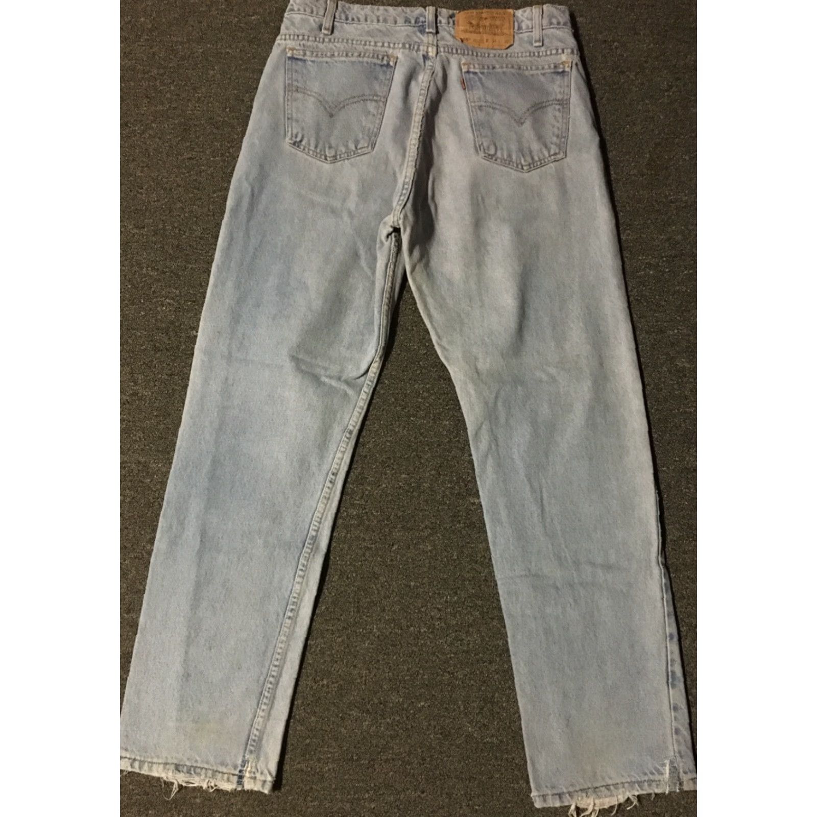 Levi's VINTAGE Levis Jeans 31 80s 90s Grunge Biker Punk Skate Orange Tab Faded Distress 505 Size US 31 - 2 Thumbnail