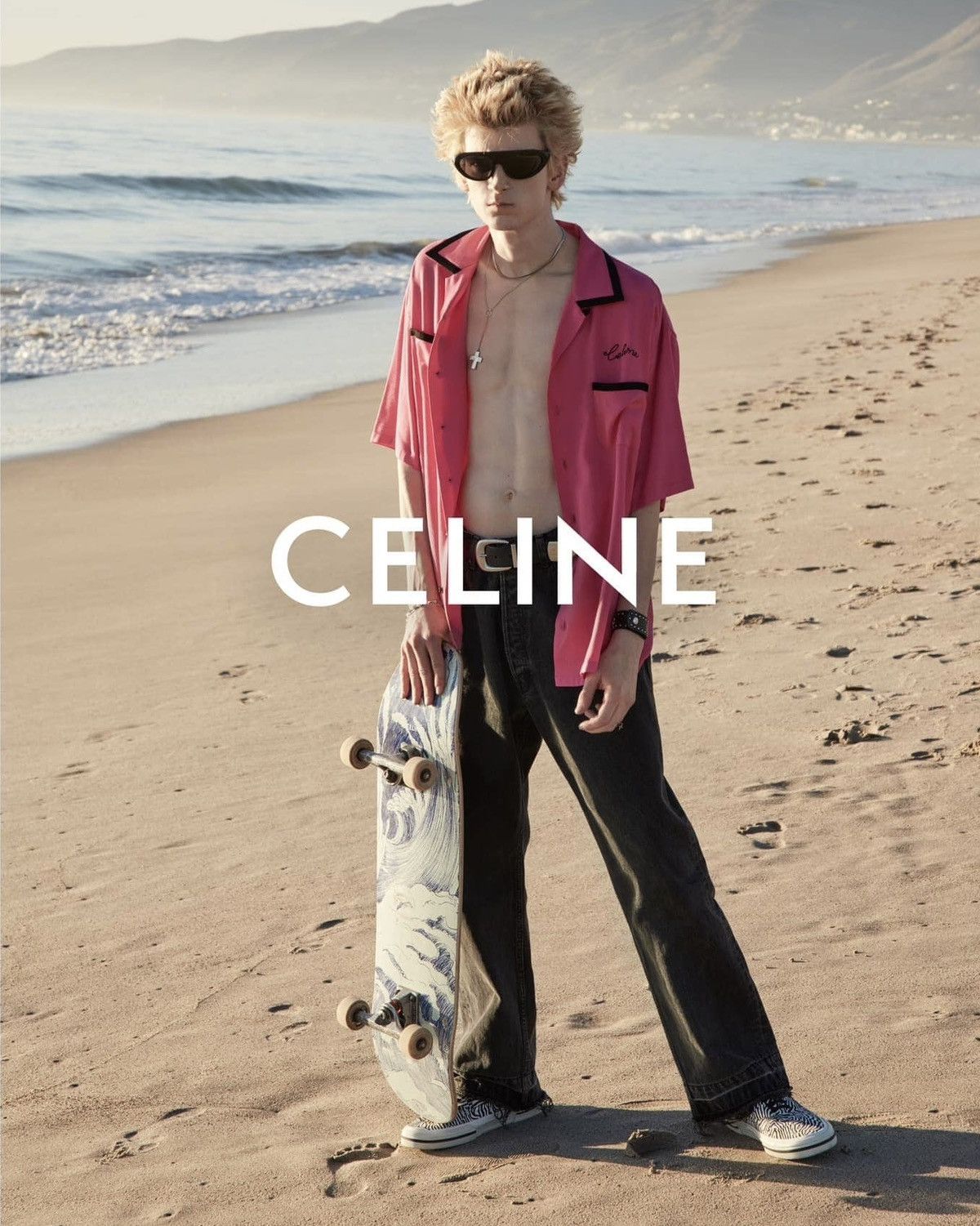 Celine × Hedi Slimane S/S 2023 Loose Bowling Shirt (SS23, Logo, Campaign) Size US L / EU 52-54 / 3 - 9 Thumbnail