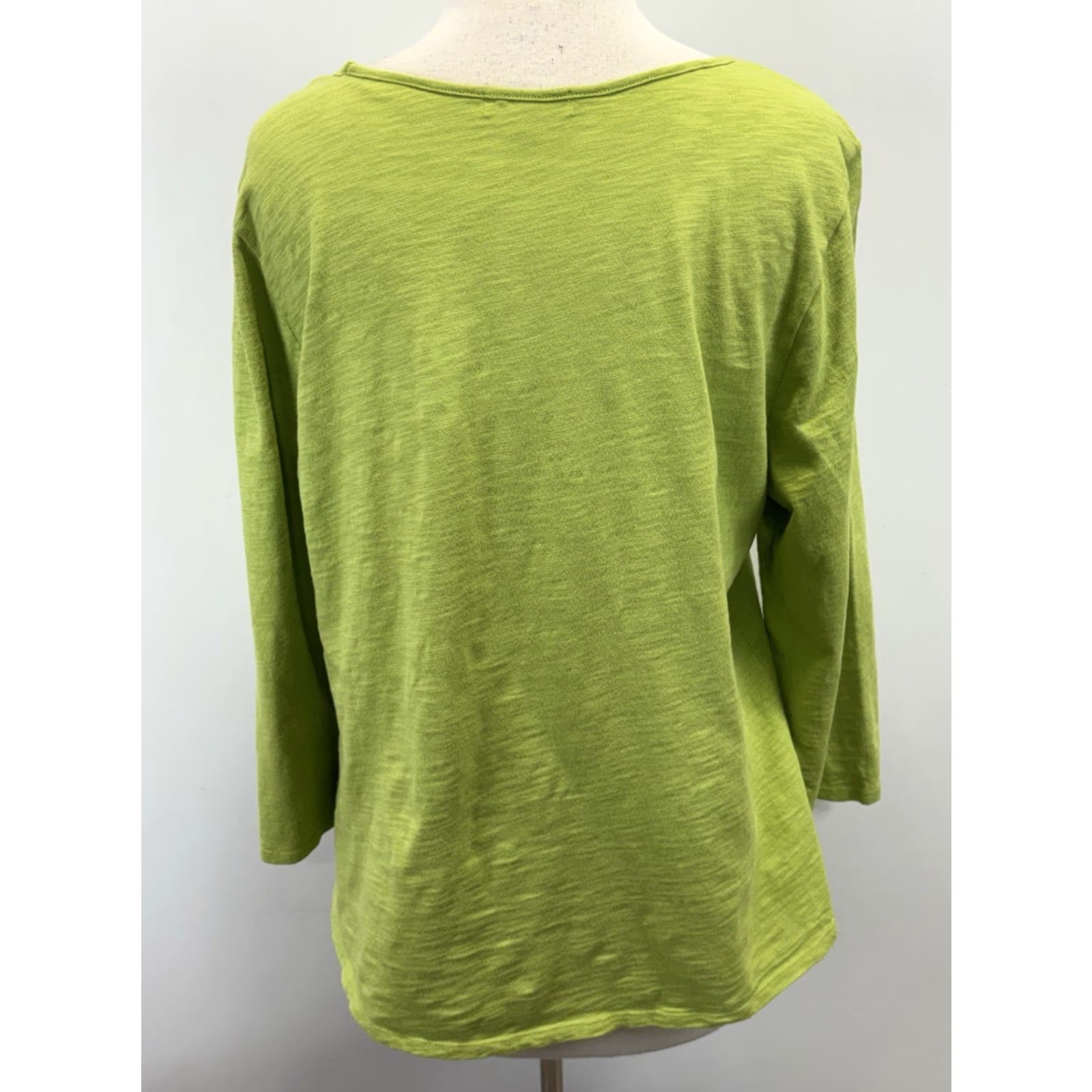 Habitat VINTAGE Habitat Shirt XL Green Side Twist Boxy Casual 3/4 Sleeve Round Neck Womens Size XL / US 12-14 / IT 48-50 - 3 Thumbnail
