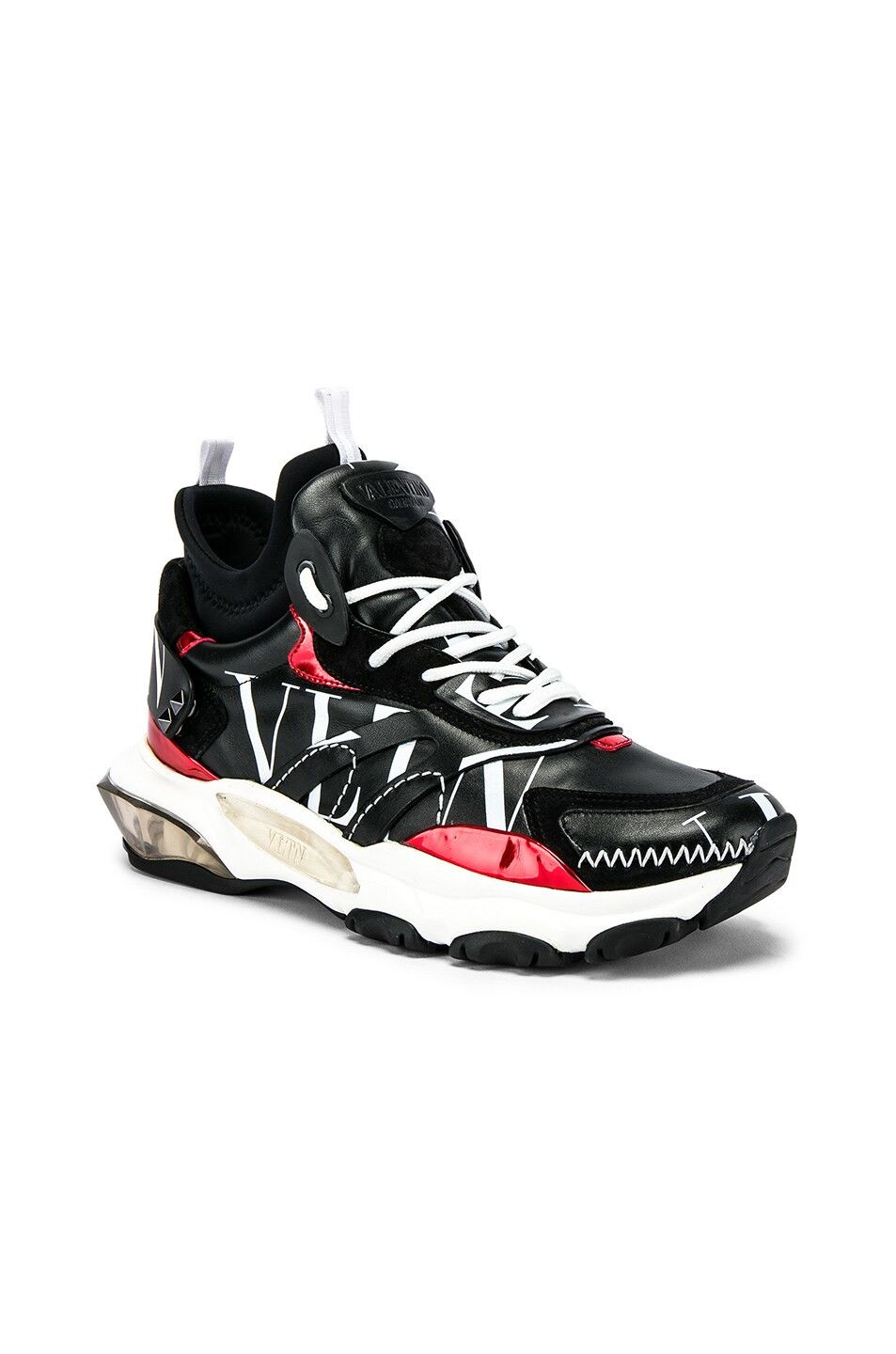 Valentino o1y0525 Logo Hi-Top Sneakers in Black/Red Size US 7 / EU 40 - 3 Thumbnail