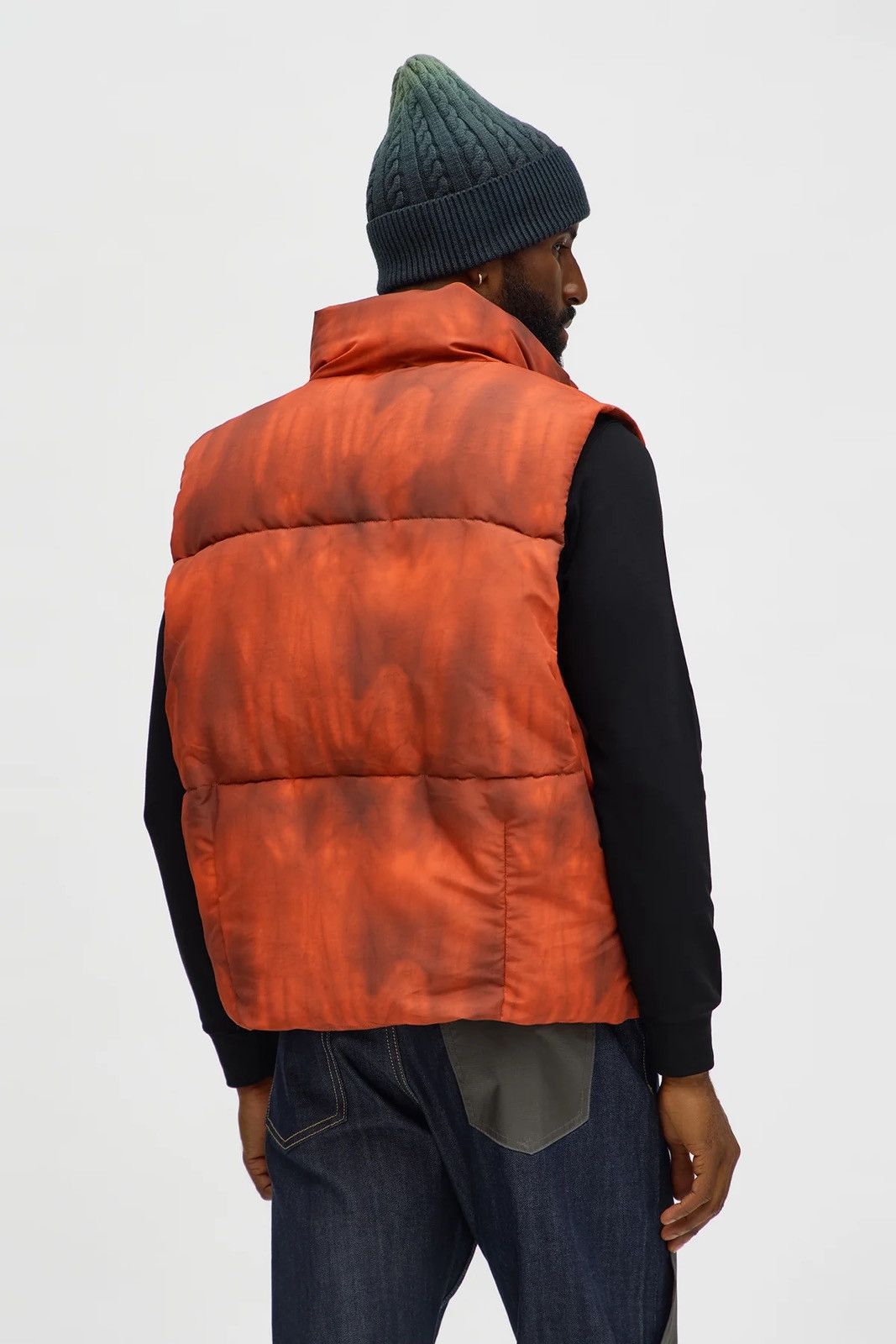 Fashion Nova Relaxed Washed Paneled Quilted Puffer Vest - Orange Size US S / EU 44-46 / 1 - 1 Thumbnail
