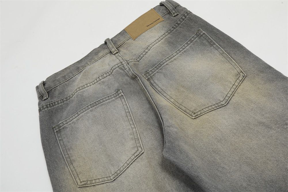 Japanese Brand × Jean Men's trendy loose straight-leg simple casual washed jeans Size US 34 / EU 50 - 6 Thumbnail