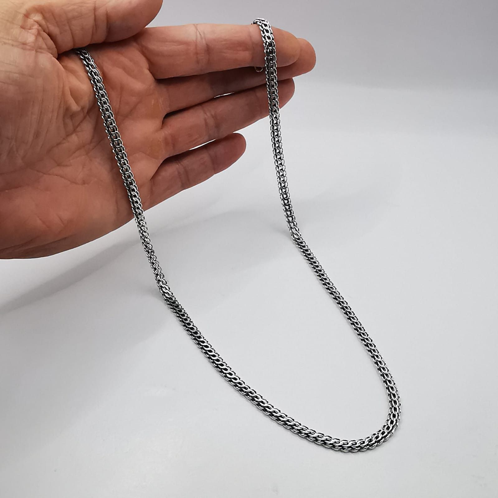 Sterling Silver Vintage Chain,925 Sterling Silver,Signed ,Handmade 21,64g Size ONE SIZE - 2 Thumbnail