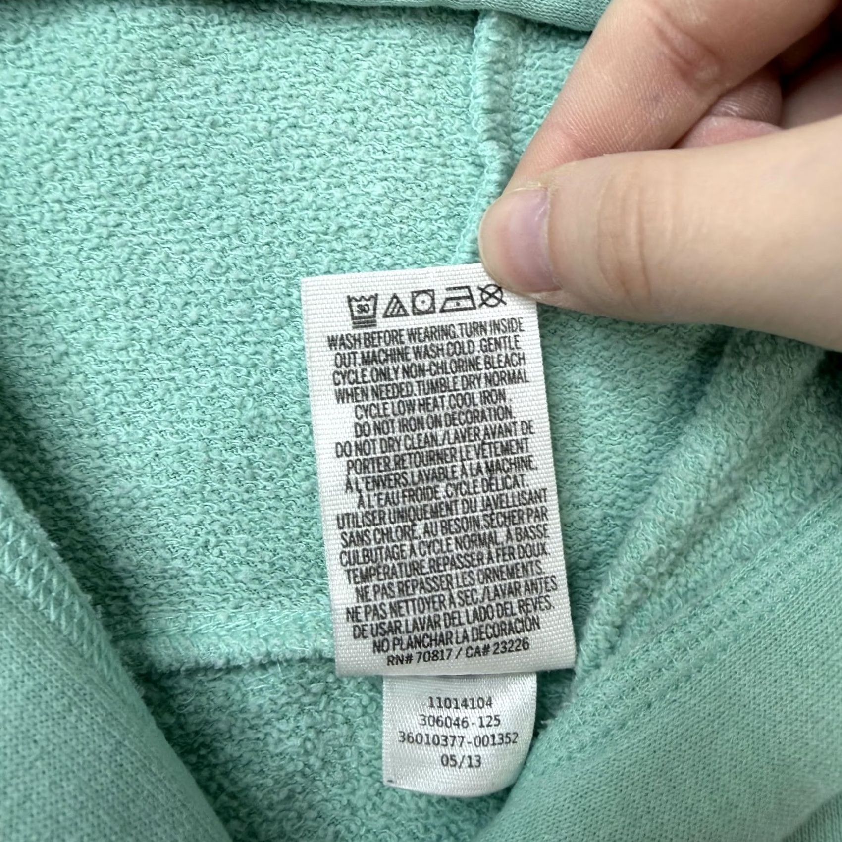 Pinko PINK Victoria's Secret Hoodie Womens Large Green Terry Raglan Pullover Logo Size L / US 10 / IT 46 - 4 Thumbnail