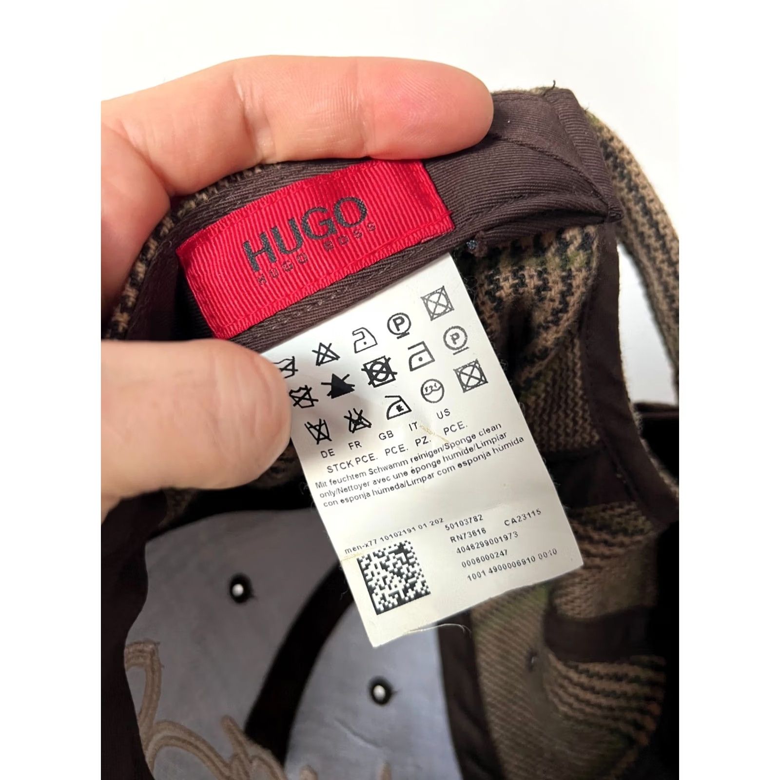 Hugo Boss HUGO BOSS Baseball Wool Cap Prince of Wales Check Logo Men's Cap Wool Polyamide Polyacryl Multicolor One Size Casual Mens Size ONE SIZE - 3 Thumbnail