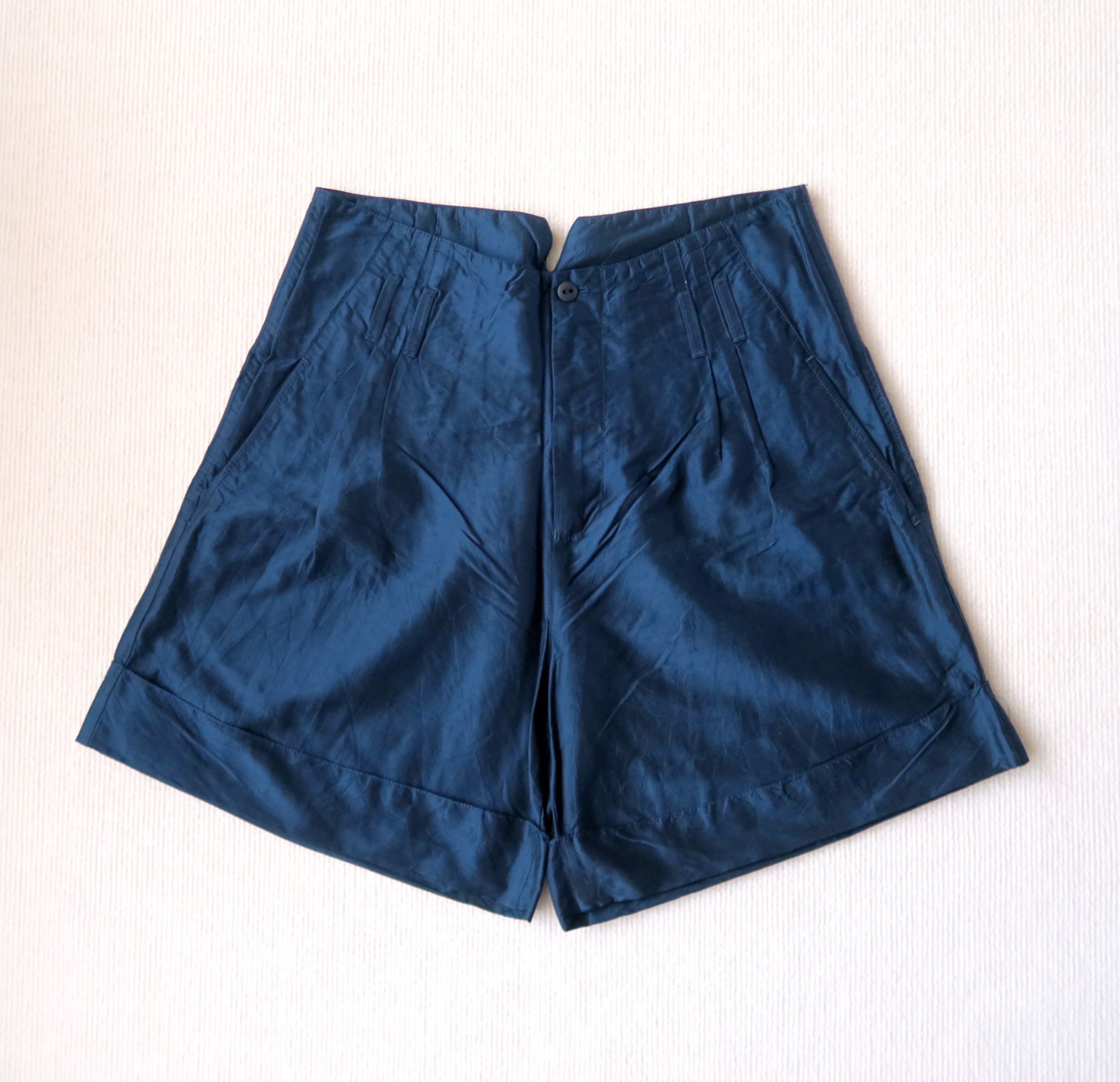 Emporio Armani Emporio Armani Blue Line Runway Silk Shorts Size US 34 / EU 50 - 1 Thumbnail