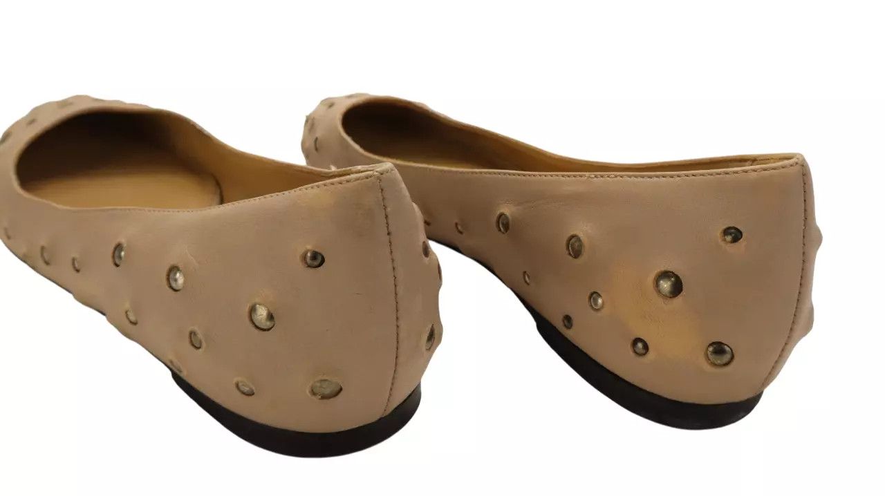 Valentino VALENTINO Shoes Women's EU 37 Leather Studs Ballerina Flat Size US 7 / IT 37 - 6 Thumbnail