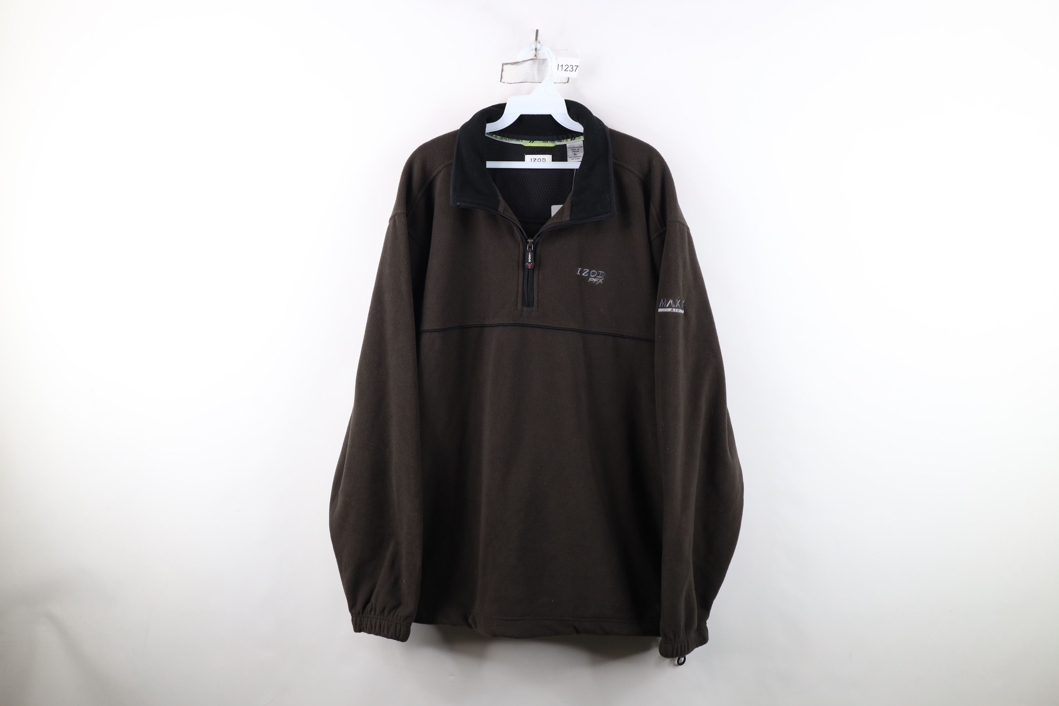 Izod New IZOD PFX Half Zip Fleece Pullover Sweater Brown Size US XL / EU 56 / 4 - 1 Thumbnail
