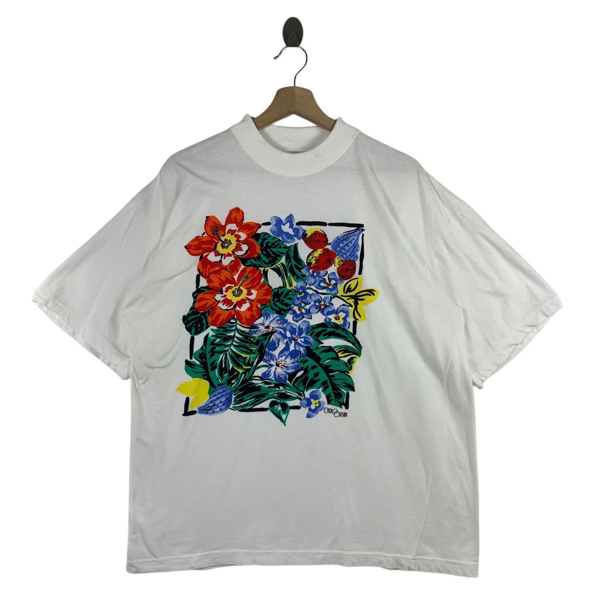 Vintage Vintage ART Flower printed tee Size US XL / EU 56 / 4 - 1 Thumbnail