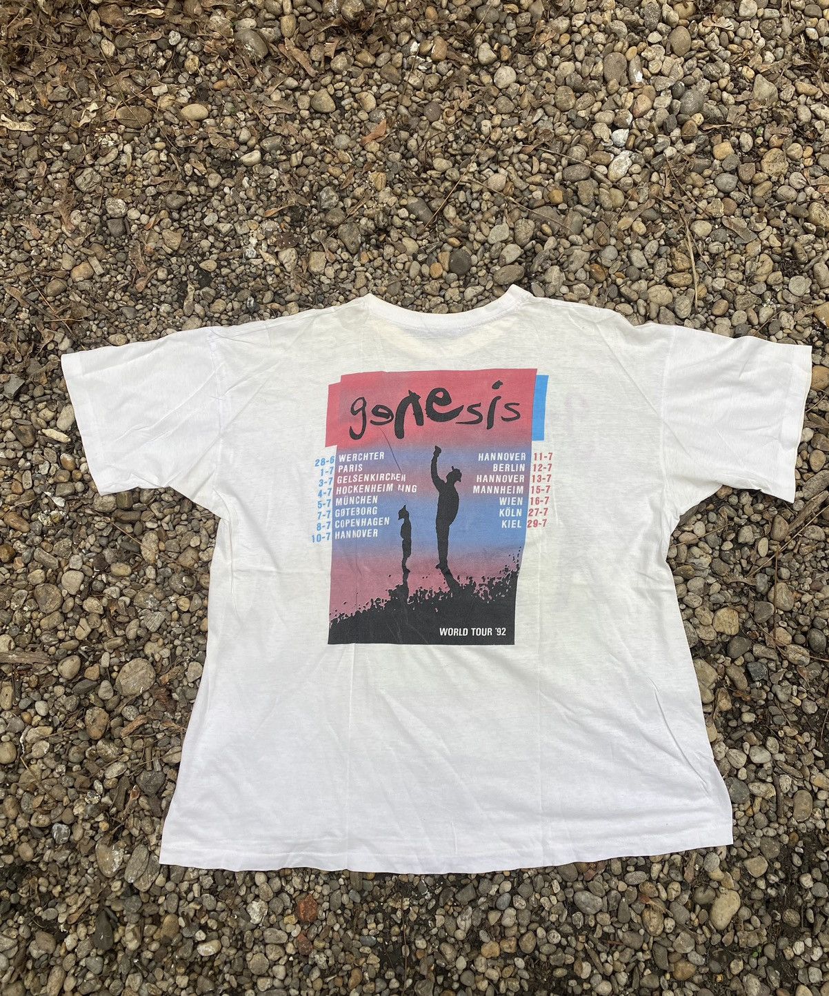 Band Tees × Vintage Vintage 1992 Genesis World Tour T-Shirt Size US XXL / EU 58 / 5 - 5 Thumbnail