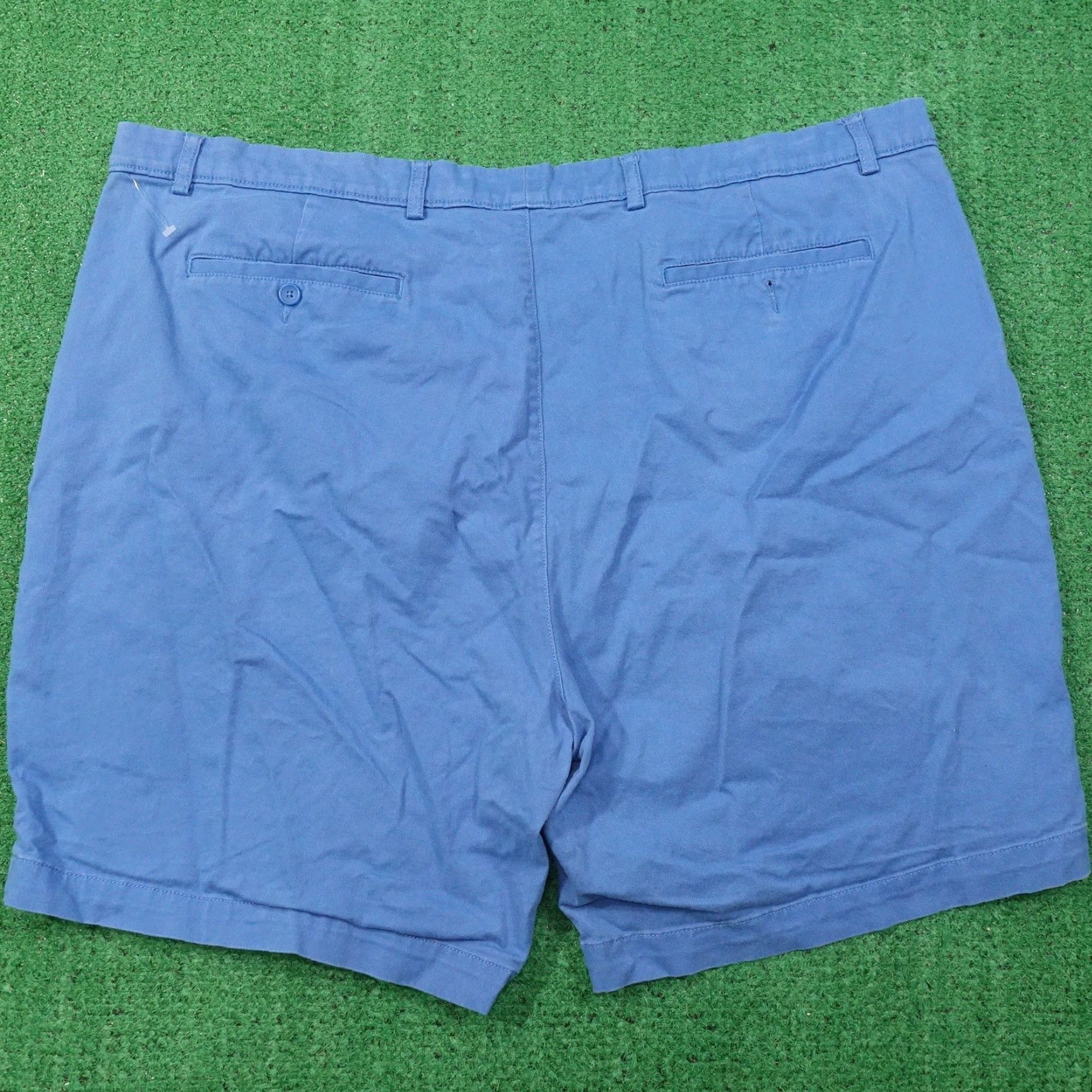 Roundtree & Yorke Roundtree & Yorke Men's Shorts 50 Blue Chino Flat Front Casual Big & Tall Stretch Cotton Size US 34 / EU 50 - 3 Thumbnail