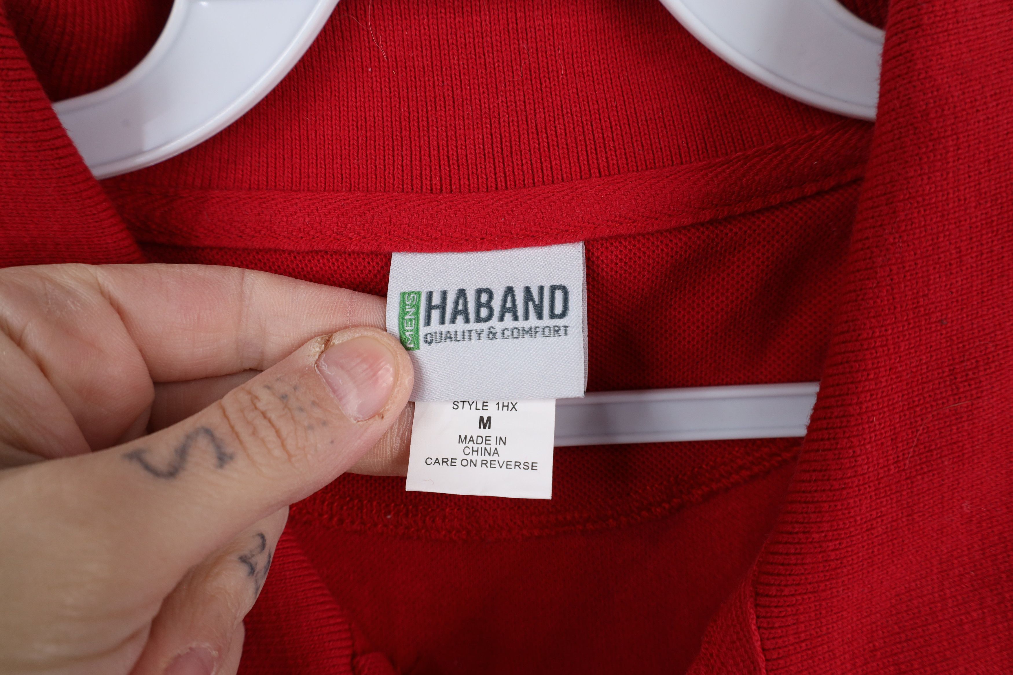 Vintage Vintage 90s Streetwear Blank Cotton Knit Golf Polo Shirt Red Size US M / EU 48-50 / 2 - 5 Thumbnail