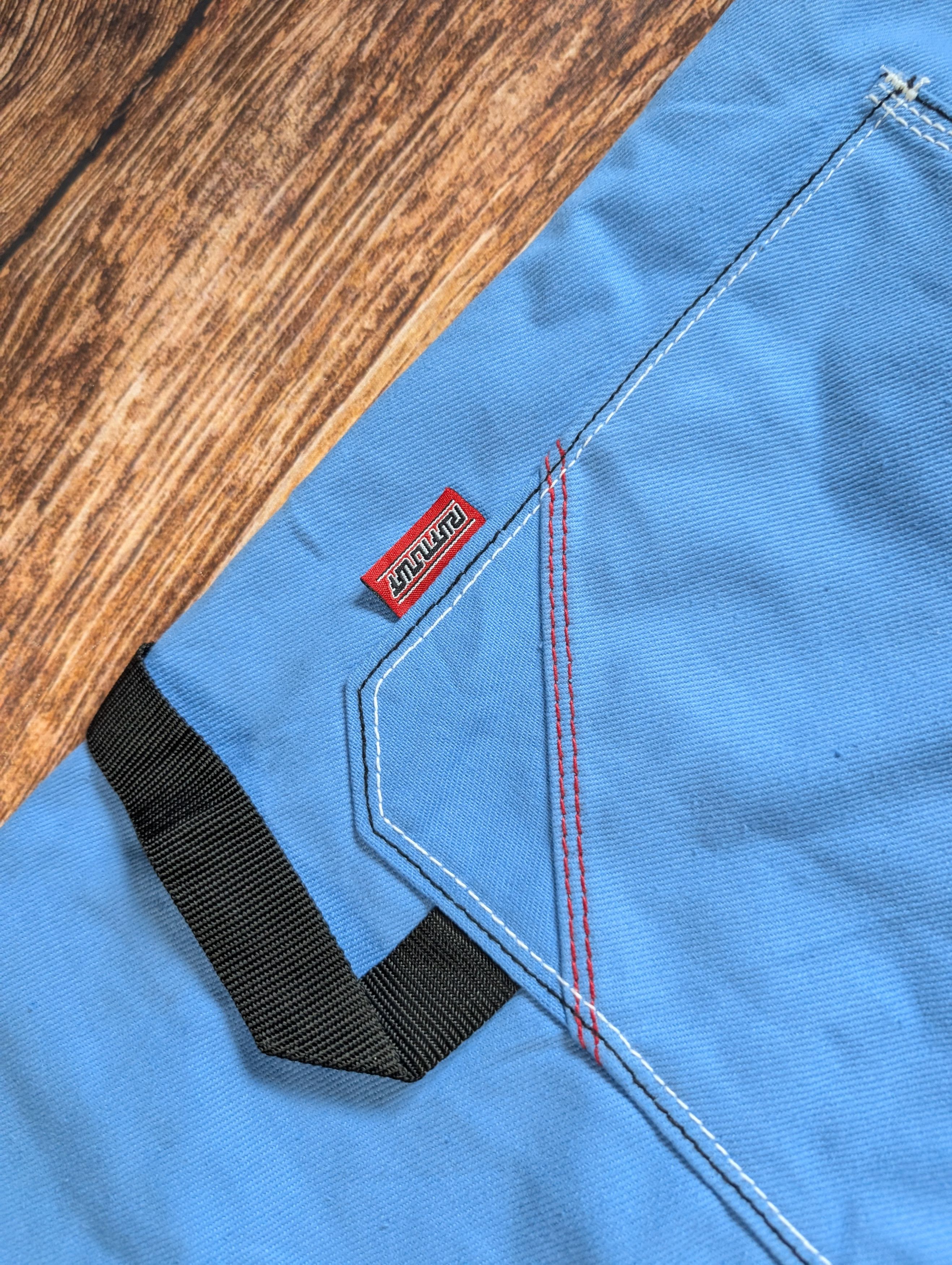 Japanese Brand × Vintage Vintage “Ruff n Tuff” baby blue Carpenter baggy jeans Size US 38 / EU 54 - 3 Thumbnail