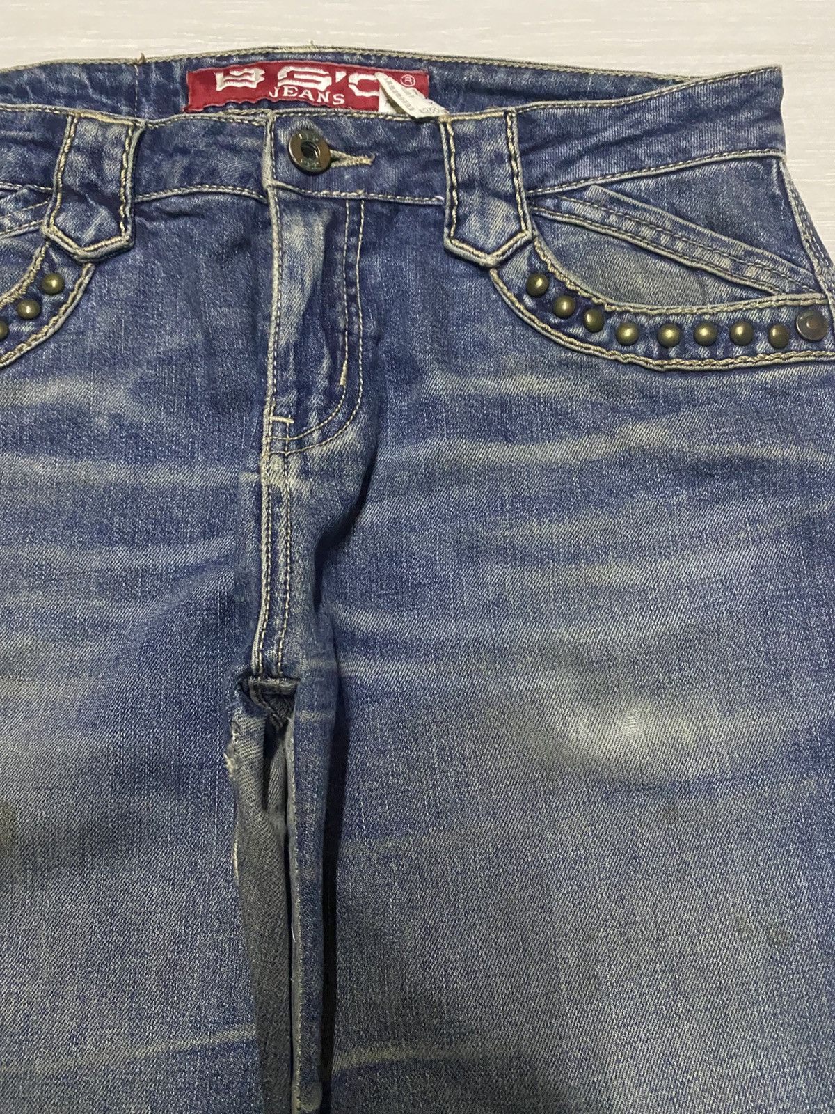 If Six Was Nine BGO Studded Flare Bootcut Denim Jeans Size US 29 - 8 Thumbnail