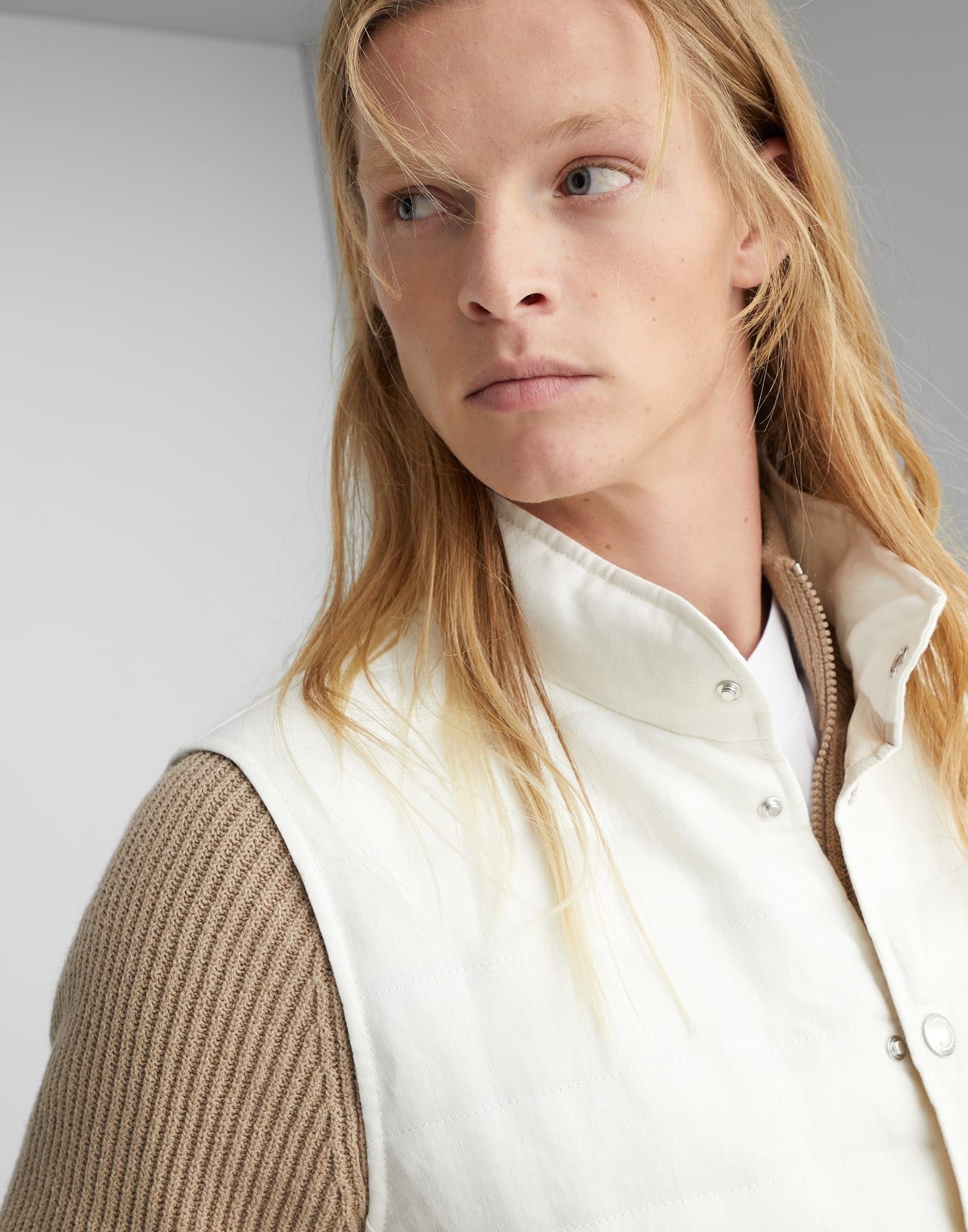 Brunello Cucinelli Wr Padded Vest in Open White Size US L / EU 52-54 / 3 - 2 Thumbnail