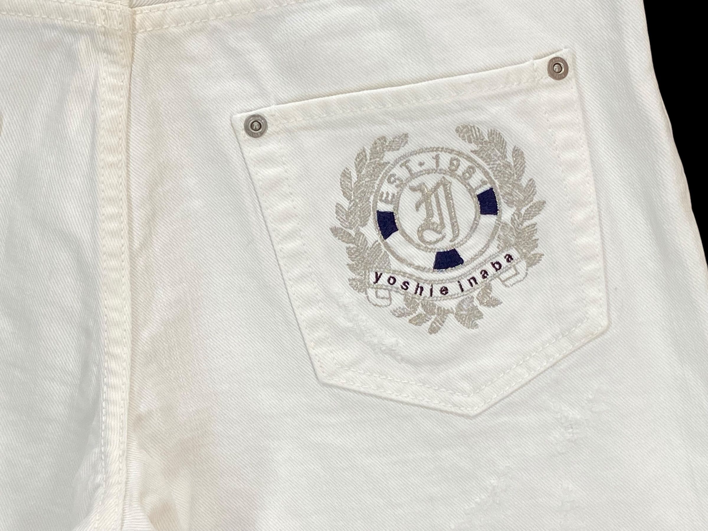 Japanese Brand Yoshie Inaba Denim White Jeans Vintage Distressed Denim Size US 31 - 11 Thumbnail