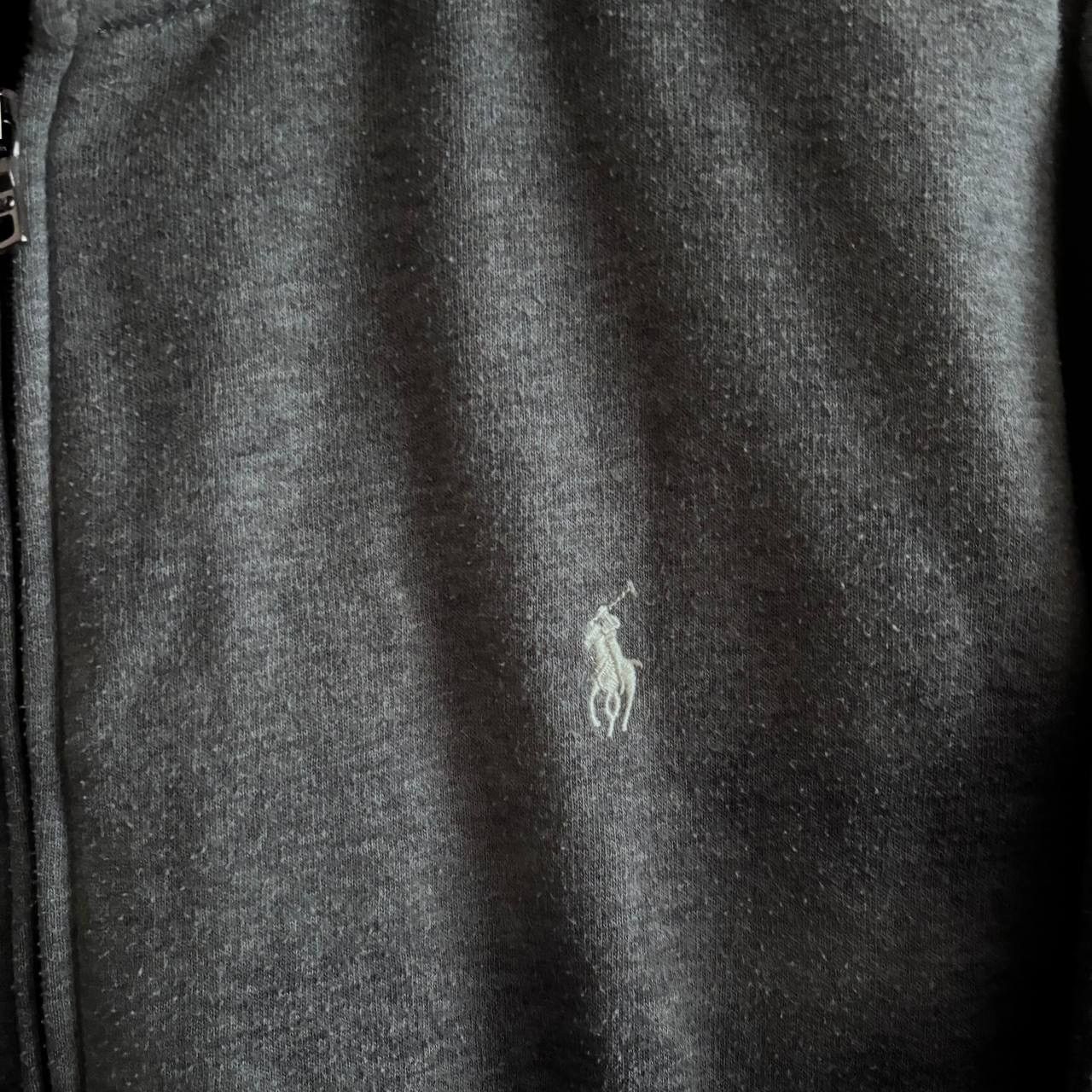 Vintage Vintage Polo Ralph Lauren Zip Hoodie Grey Punk ERD Size US XL / EU 56 / 4 - 2 Thumbnail