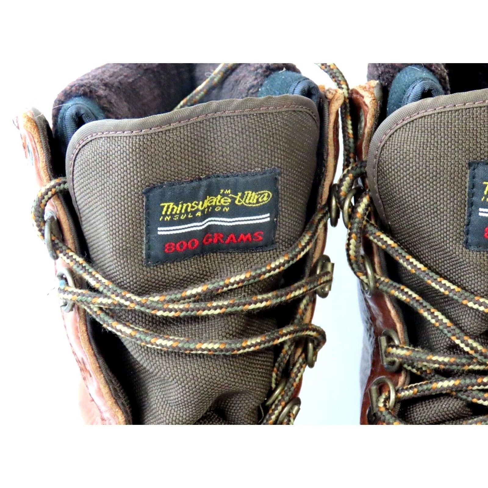 Vintage ROCKY Boot Men 9M 7715 Thinsulate Ultra Lined 800 Grams Heavy Leather Waterproof Work Boot Brown Size US 9 / EU 42 - 2 Thumbnail