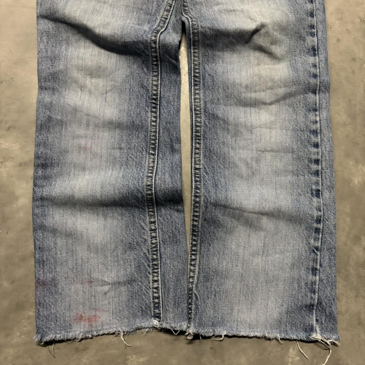 Japanese Brand × Vintage Crazy Vintage Y2K/2000s Grunge Faded Light Wash Bootcut Denim Jeans! Size US 29 - 6 Thumbnail