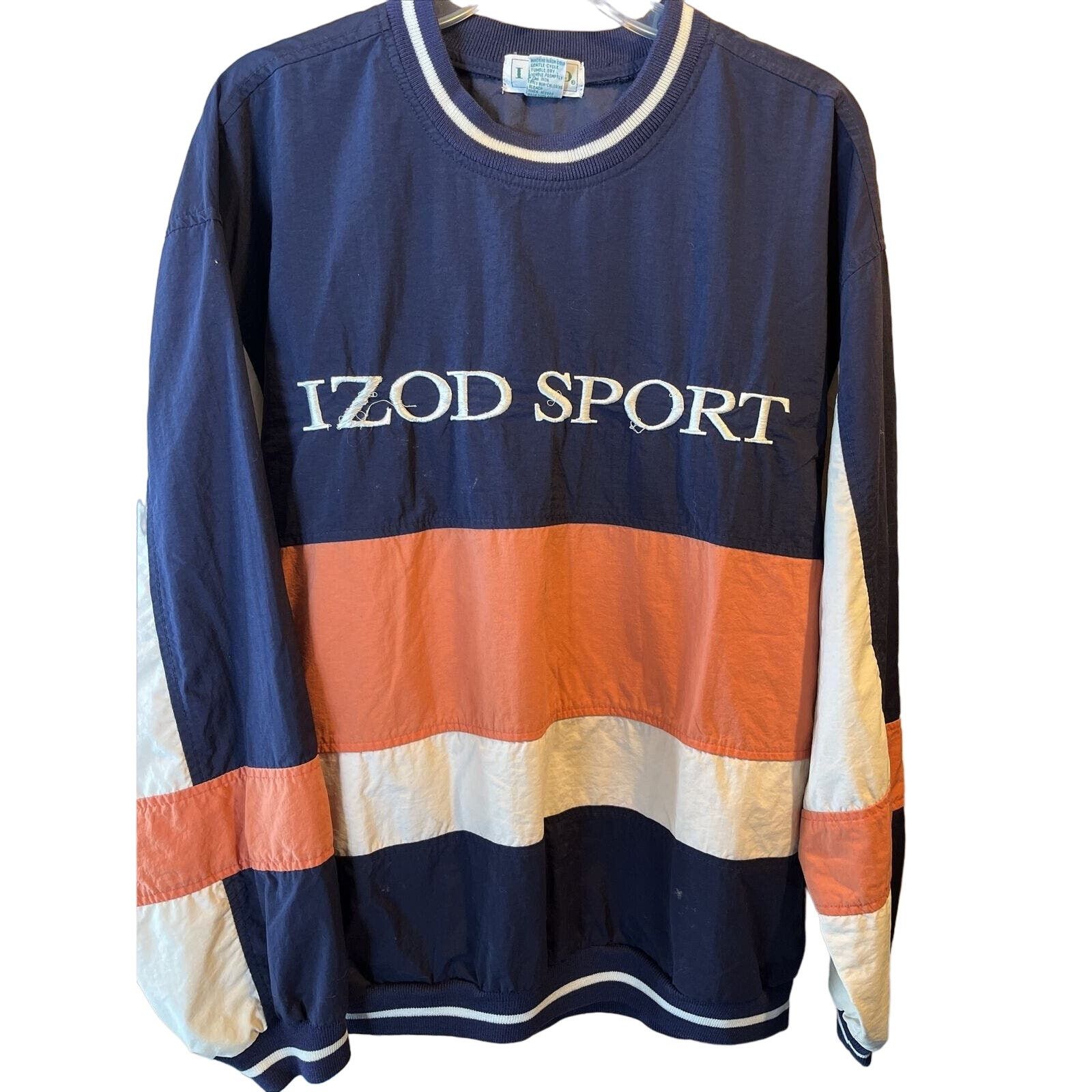 Izod Izod Sport VTG Men’s M Navy Blue Orange Pullover Sweatshirt Size US M / EU 48-50 / 2 - 1 Thumbnail
