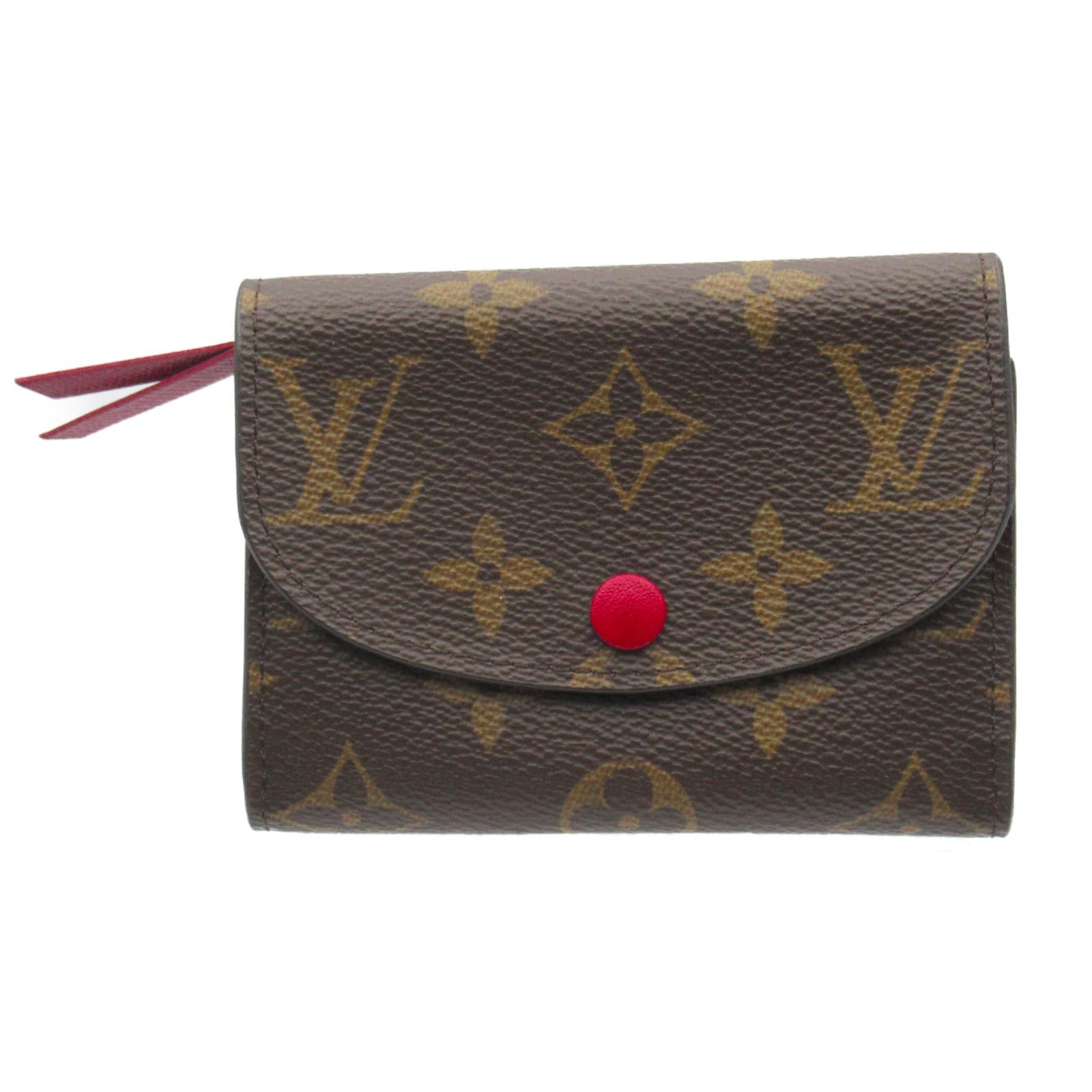 Louis Vuitton Louis Vuitton Portomonte Rosalie Bi-Fold Wallet Coated Canvas Monogram Brown Fuchsia Size ONE SIZE - 1 Thumbnail