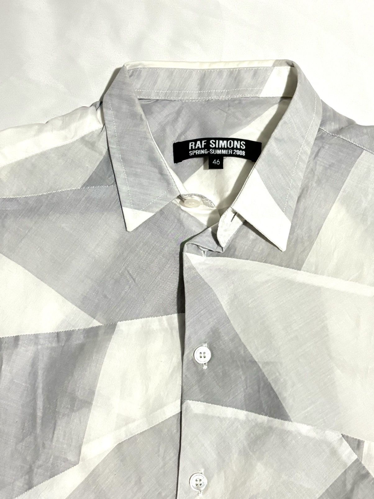 Raf Simons Semi Sheer Geometric Button Up