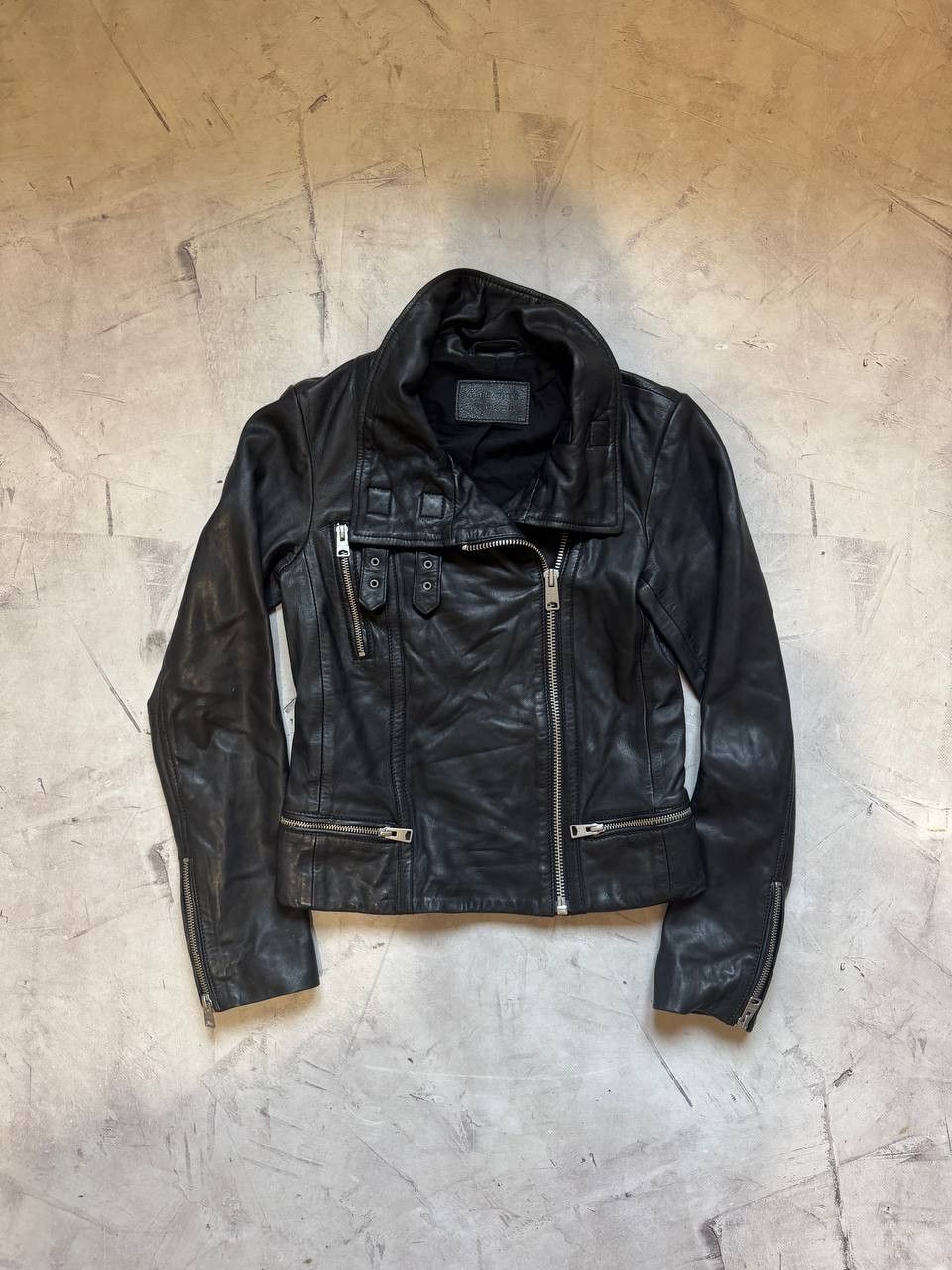Allsaints All Saint Bales Biker Leather Jacket Size S / US 4 / IT 40 - 1 Thumbnail