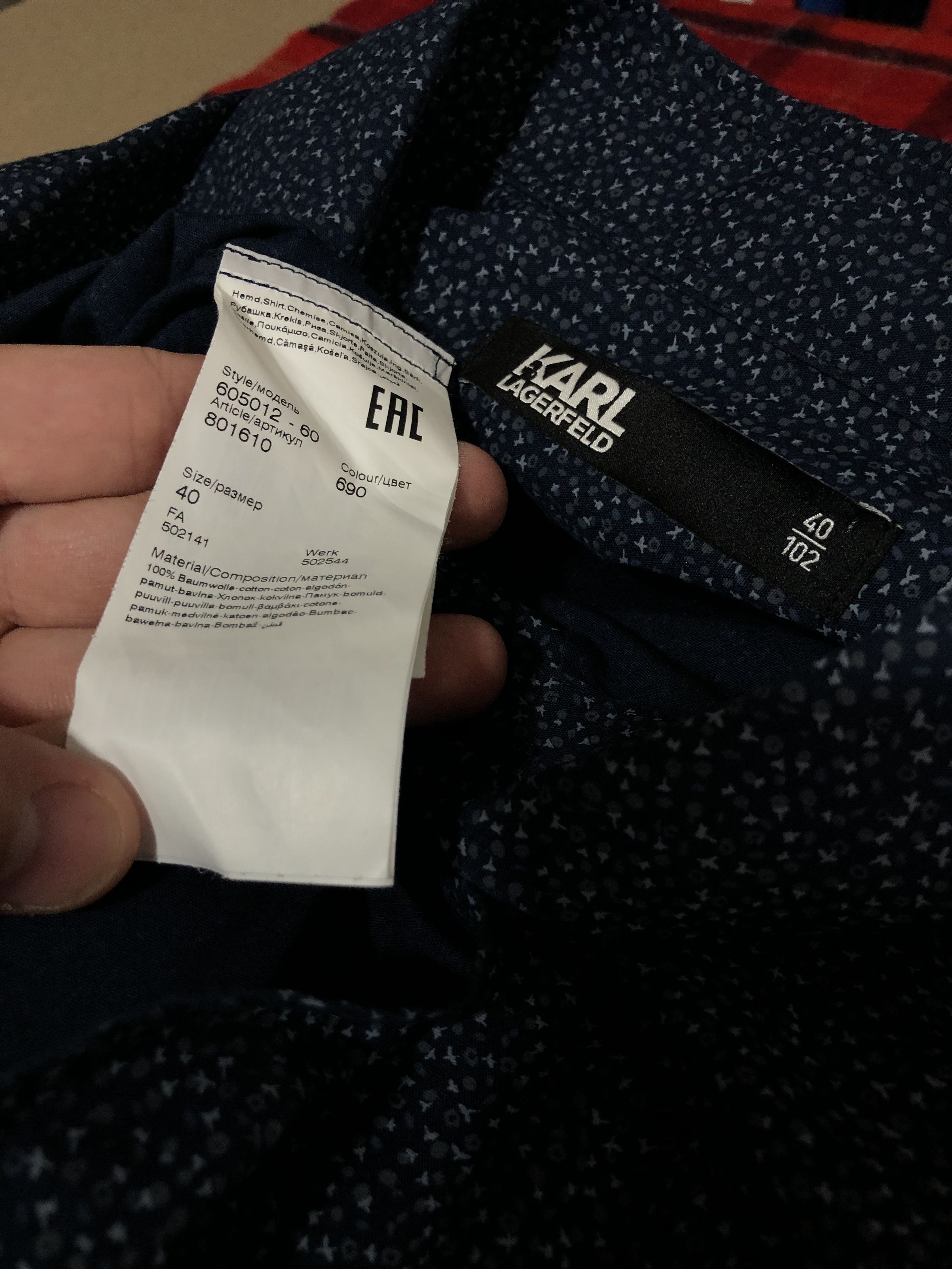 Karl Lagerfeld Karl Lagerfeld Shirt Ornament Navy size 40 (M) Size US M / EU 48-50 / 2 - 9 Thumbnail