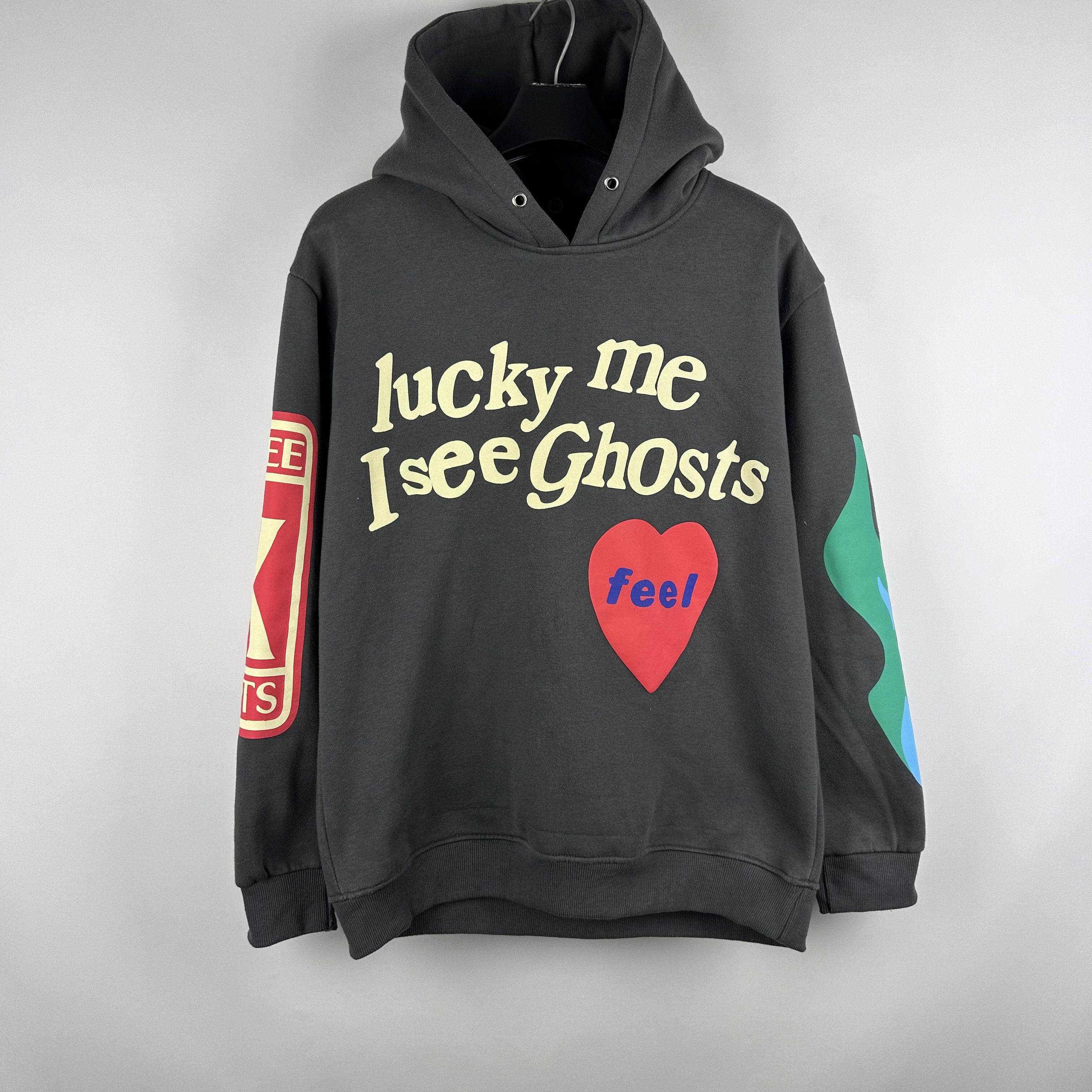 Lucky Me I See Ghosts Hoodie Kanye West Kid Cudi Sweatshirt 