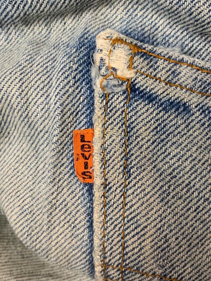 Levi's Vintage Clothing Vintage Levi’s Orange Tab Distressed Bootcut Denim Size 35" - 4 Thumbnail