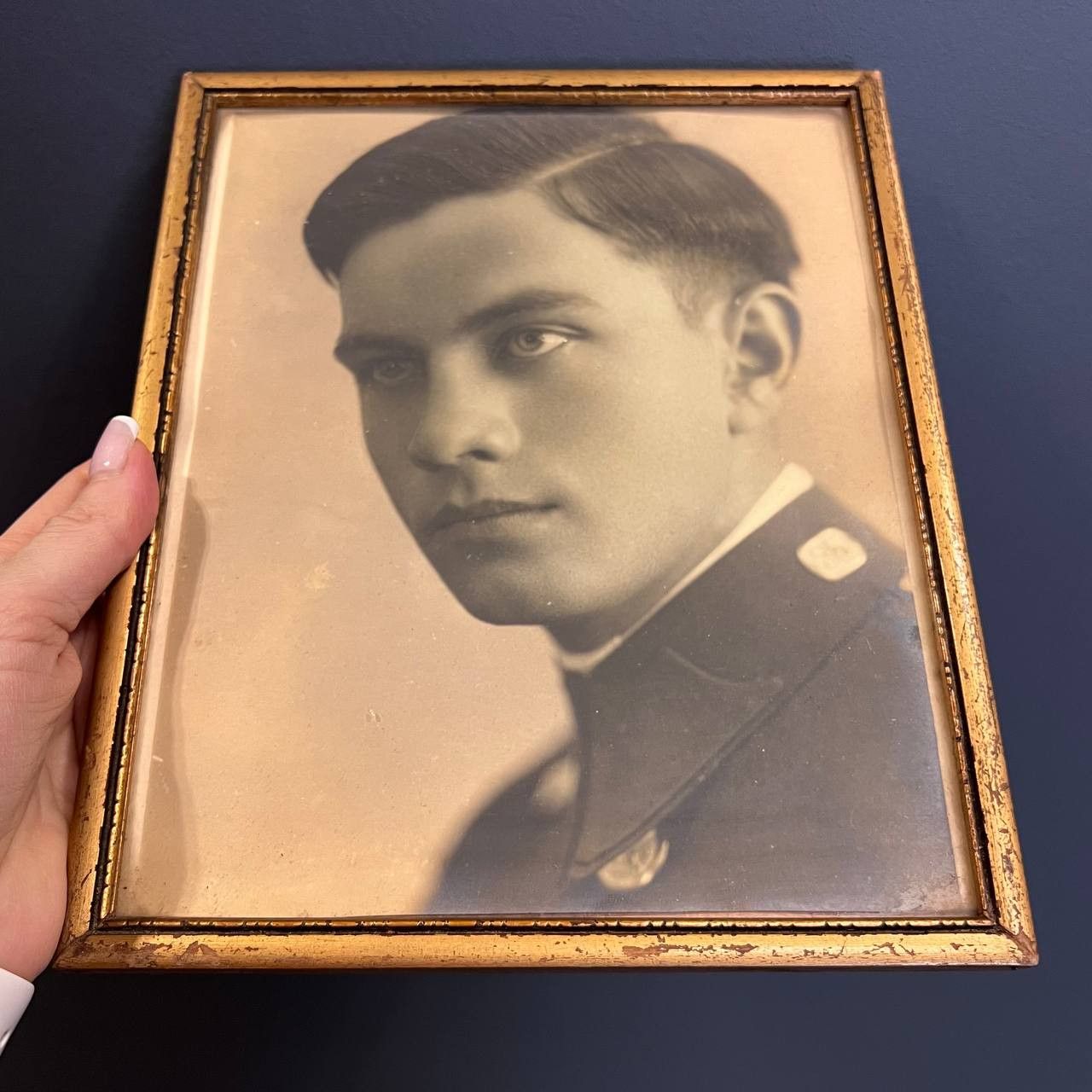 Vintage 1940's Vintage Portrait Photo Soldier Hungary WWII Size ONE SIZE - 3 Thumbnail