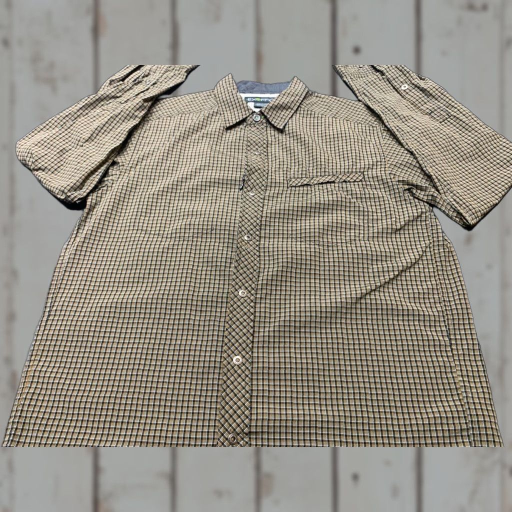ExOfficio Exofficio Button-Up Shirt Mens Medium Brown Plaid Lightweight Outdoor Fishing Hiking Size US M / EU 48-50 / 2 - 1 Thumbnail