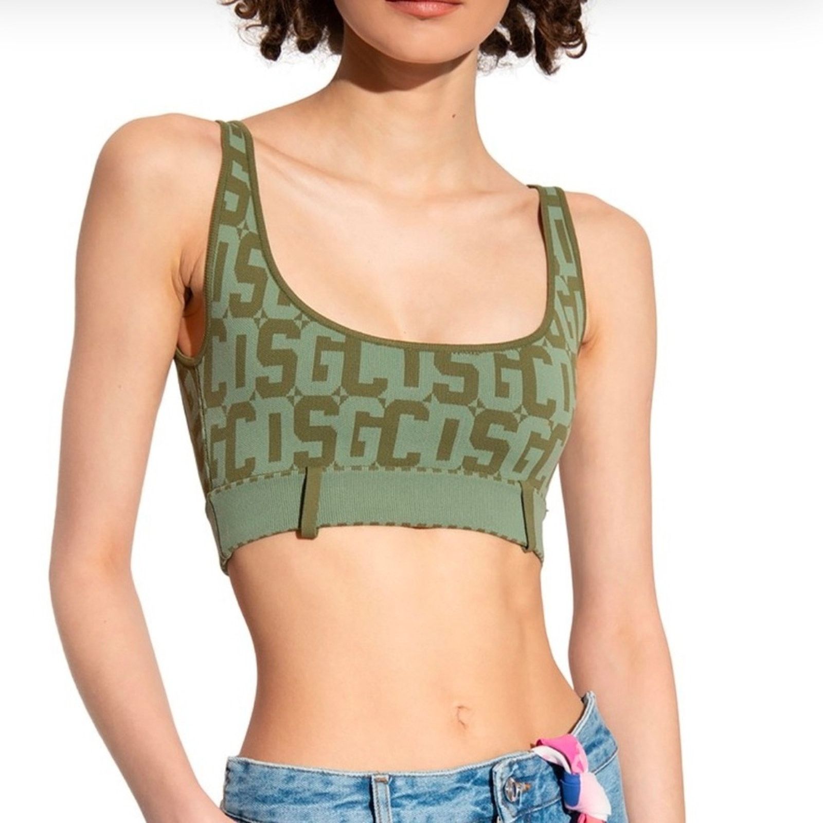 GCDS NWT! GCDS Top, Monogram, Green, Size L, Authentic Size L / US 10 / IT 46 - 1 Thumbnail