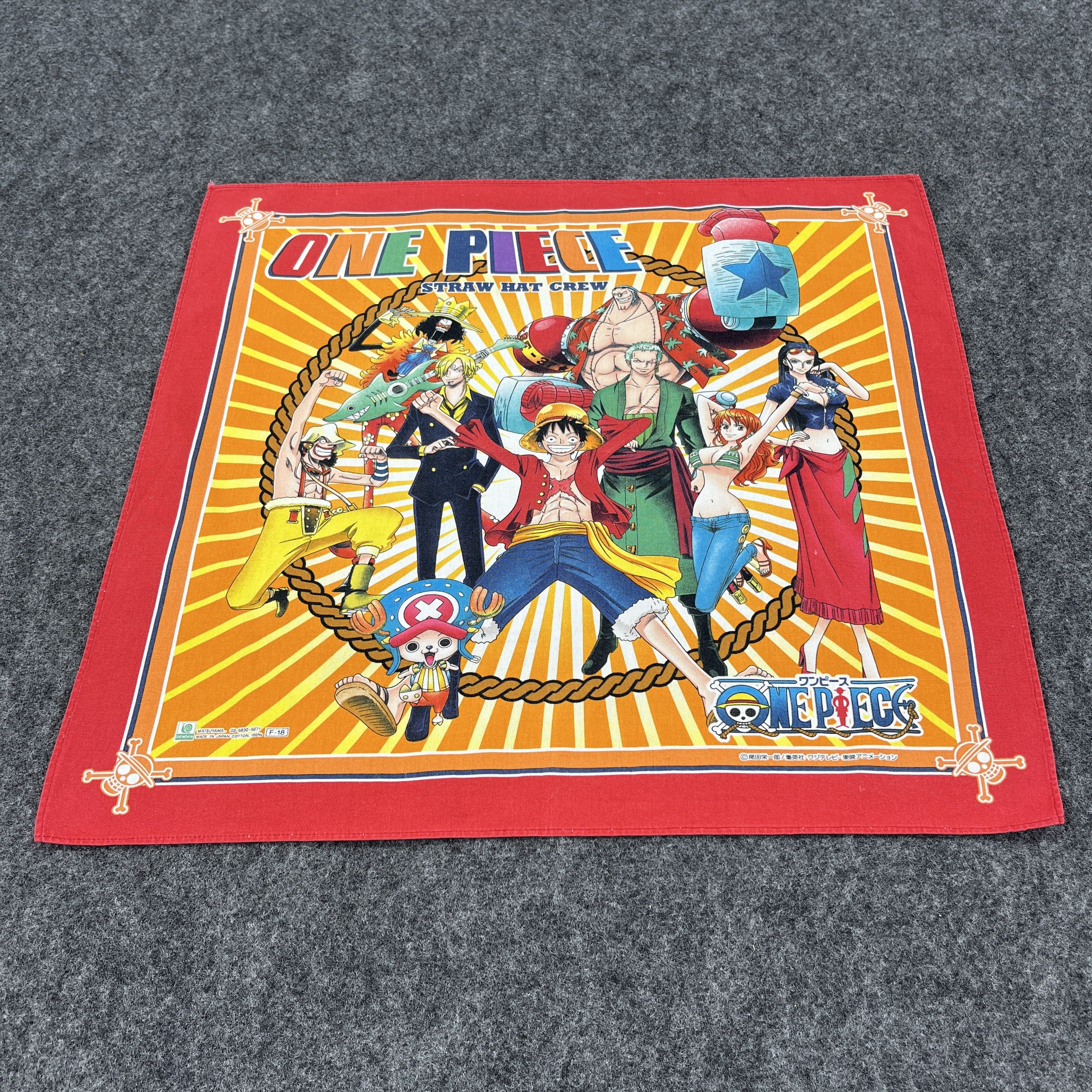 Anime × Vintage One Piece Handkerchief / Bandana / Neckerchief B116 Size ONE SIZE - 1 Thumbnail