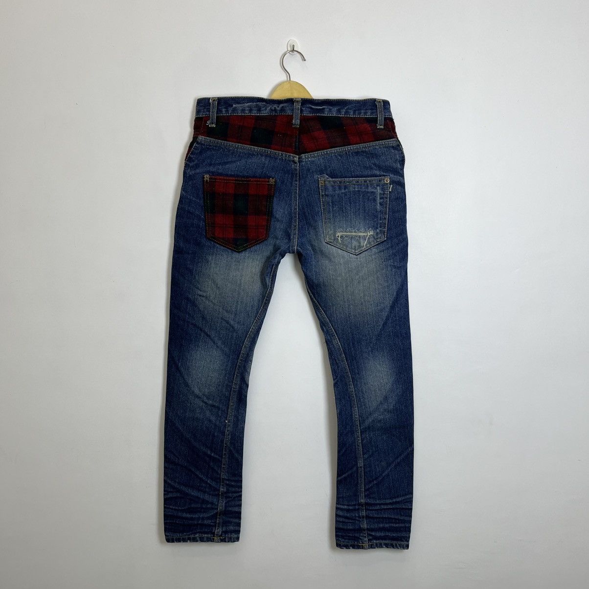 Japanese Brand Double Layer Flannel Denim Jeans Grunge Punk Archive Style Size US 30 / EU 46 - 5 Thumbnail