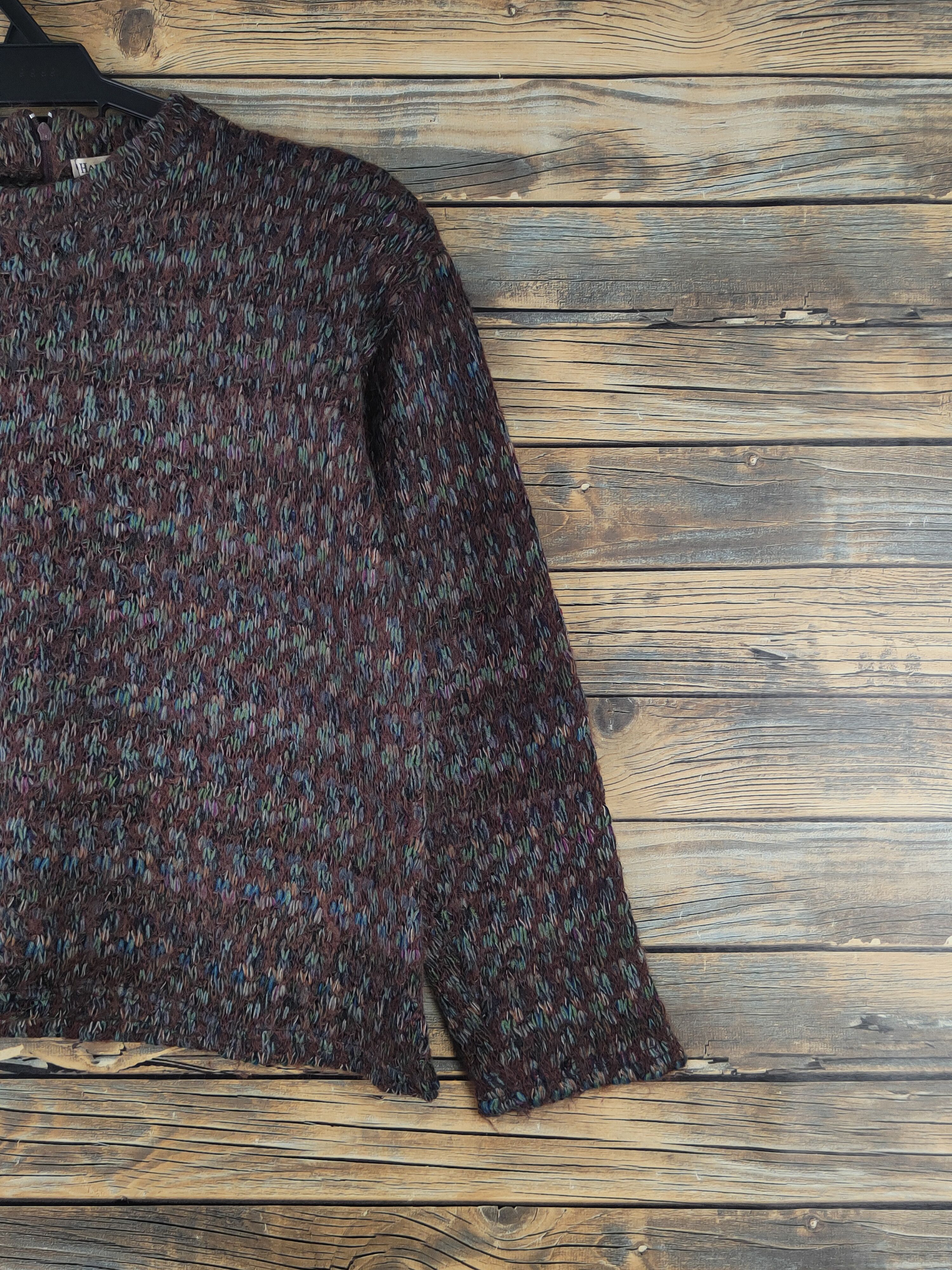 Japanese Brand × Vintage Happy Road Dark Brown Knitwear Crop Tops #W1218 Size S / US 4 / IT 40 - 6 Thumbnail