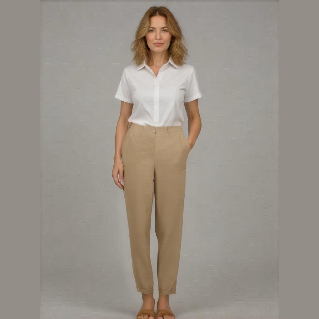 Other Chicos Slim Ankle Utility Pants S Comfort Waist Luxe Beige Size 28" / US 6 / IT 42 - 1 Thumbnail