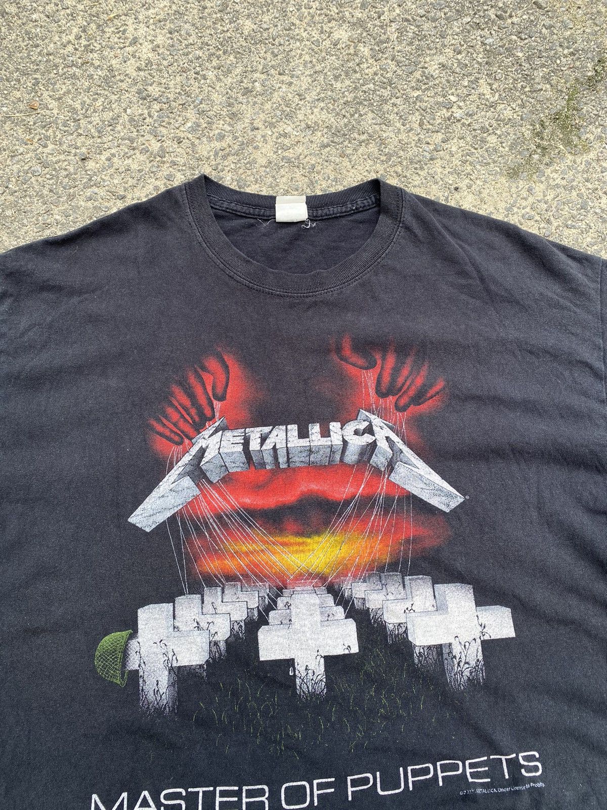 Band Tees × Metallica × Vintage 90s VINTAGE Metallica Master of Puppets T-Shirt Tee Size US XL / EU 56 / 4 - 4 Thumbnail