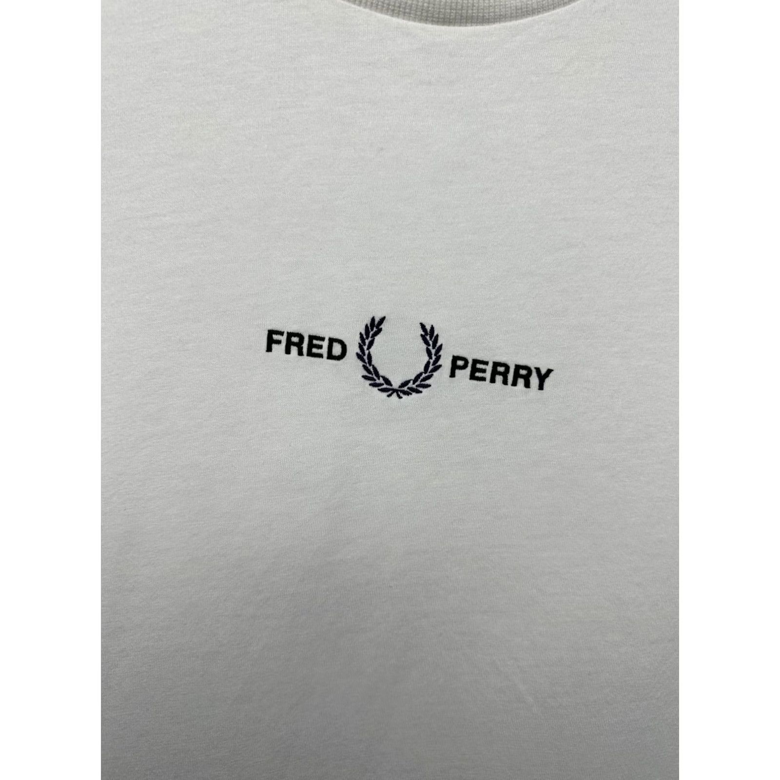 Fred Perry Fred Perry Mens Crew Neck T-Shirt Tee Size S White Cotton Logo Shirt Mens Shirt S White Logo Size US S / EU 44-46 / 1 - 3 Thumbnail