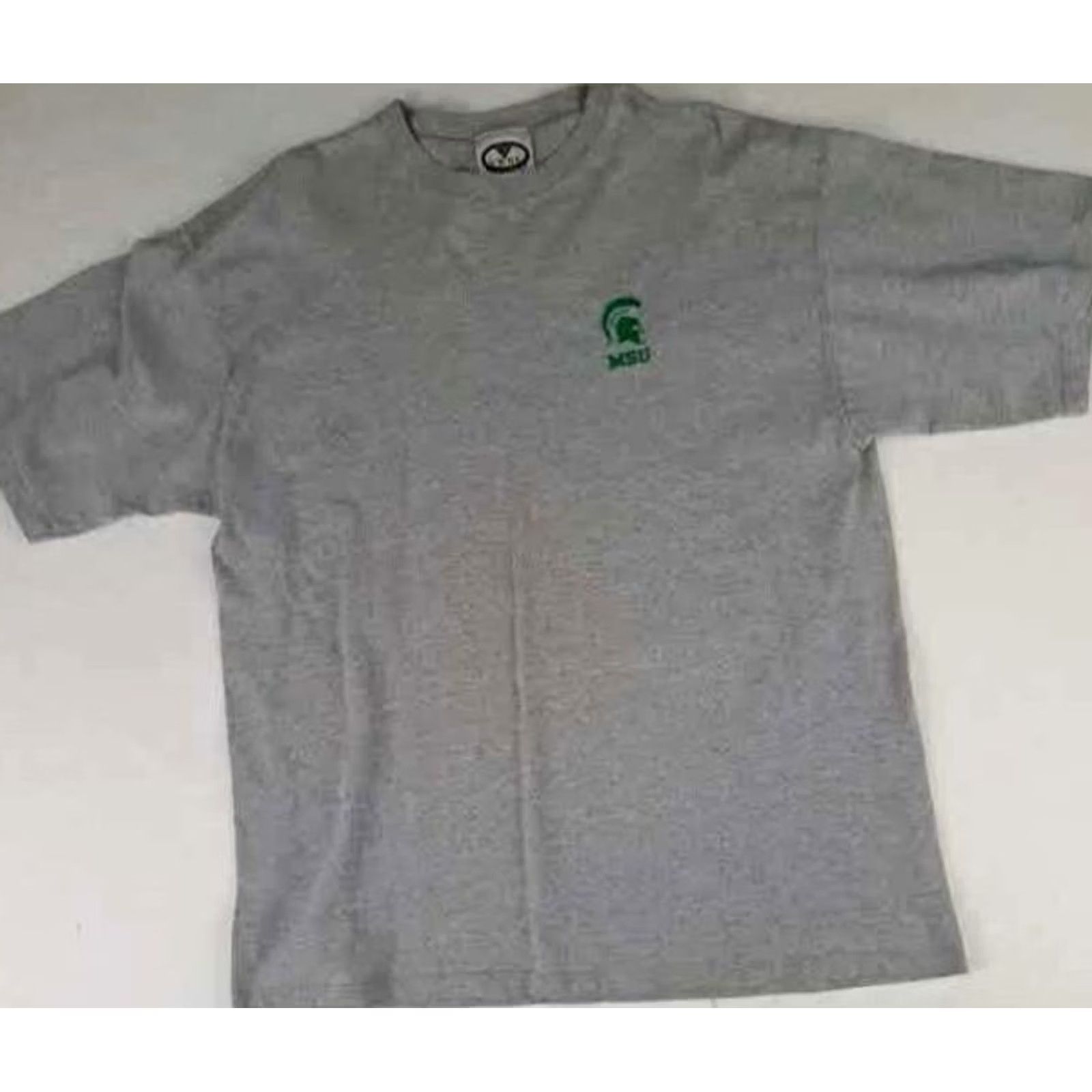 Vintage Vintage Michigan State Spartans XL Grey Embroidered USA made Shirt Basketball Size US XL / EU 56 / 4 - 2 Thumbnail