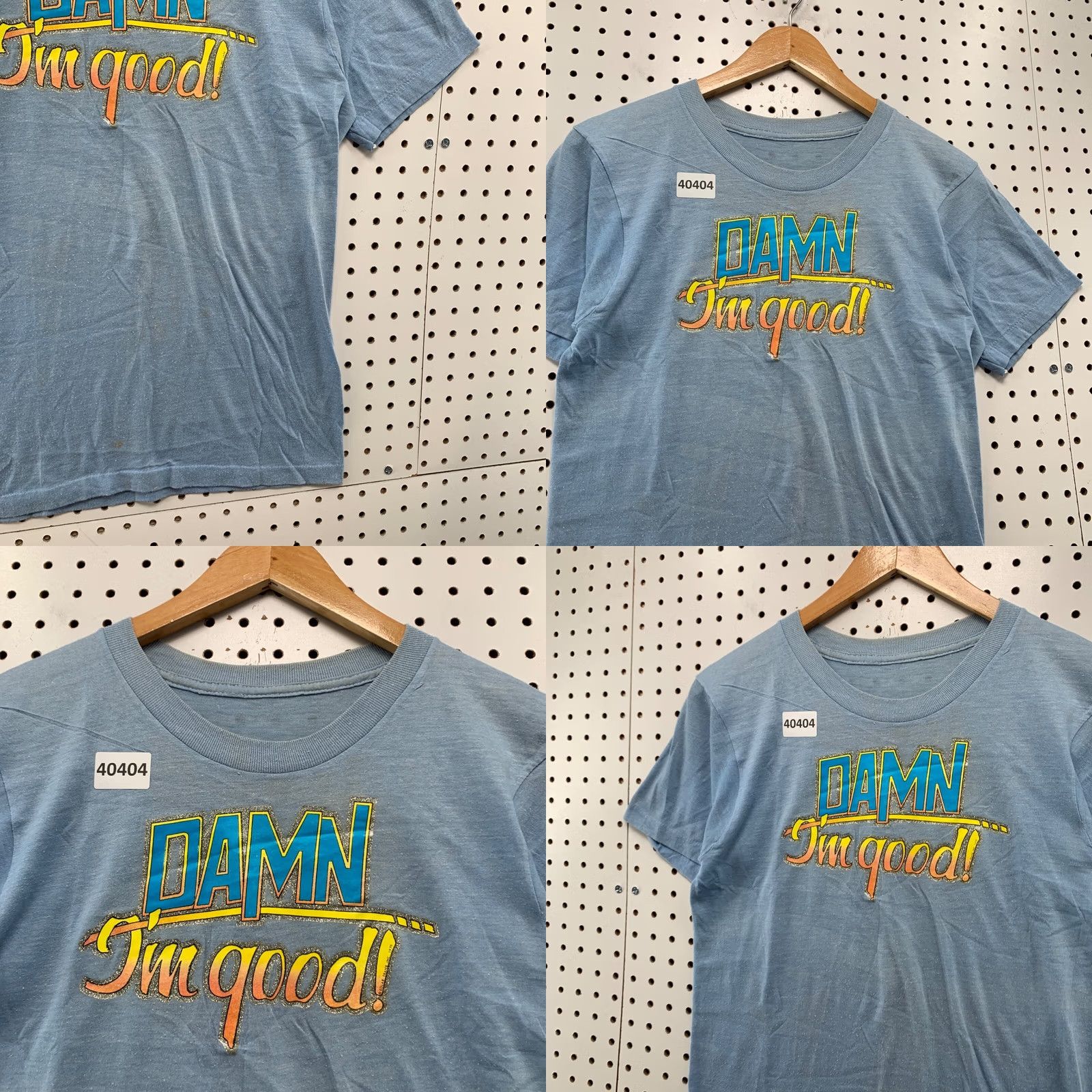 Vintage VINTAGE Damn I Good Shirt Mens Small Blue Single Stitch Made USA 70s VTG 70s Shirt Mens Small Blue Size US S / EU 44-46 / 1 - 8 Thumbnail
