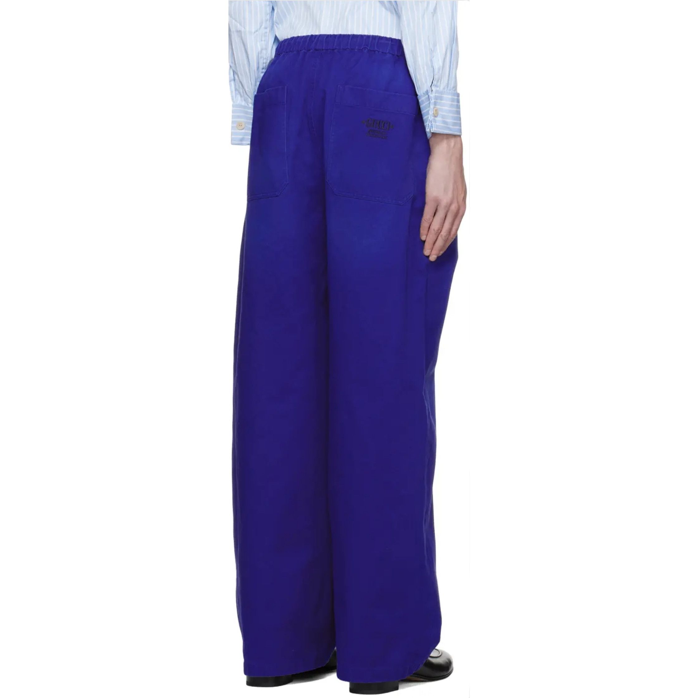 Gucci 52 XL - Gucci Blue Pants Trousers Drawstring Cotton Drill Size US 36 / EU 52 - 3 Thumbnail
