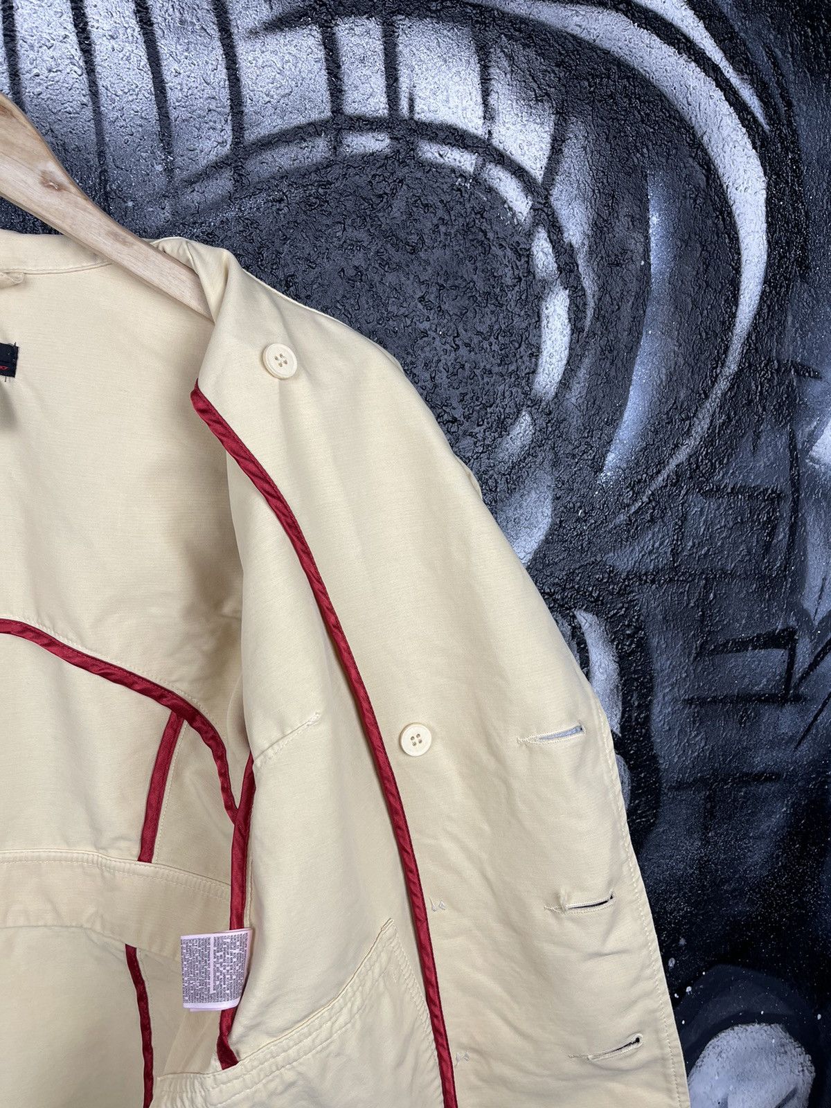 Diesel Diesel Y2K Vintage Beige Cotton Trench Coat Jacket Size L Size L / US 10 / IT 46 - 24 Thumbnail