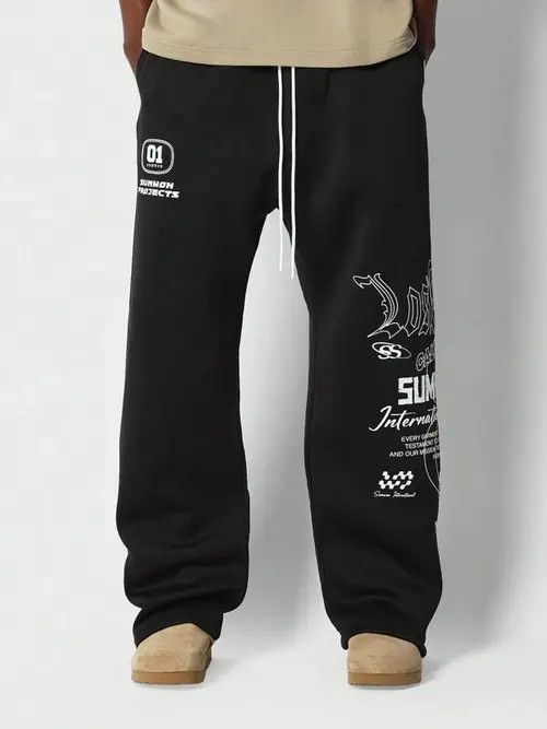 Japanese Brand Oversized straight Y2K Sweatpants Size US 36 / EU 52 - 4 Thumbnail