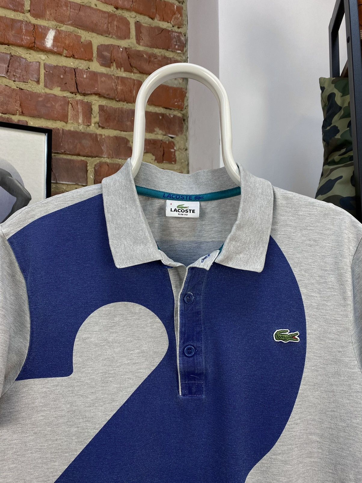 Lacoste Lacoste 27 Grey Short Sleeve Polo Shirt Slim Fit Size US M / EU 48-50 / 2 - 7 Thumbnail